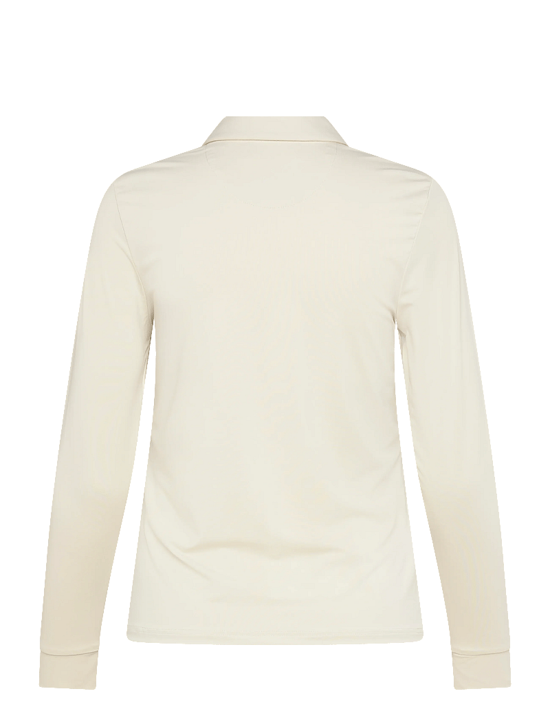 Original Penguin Golf - Long Sleeve Polo with Power Mesh Yoke - polos - silver birch - 1