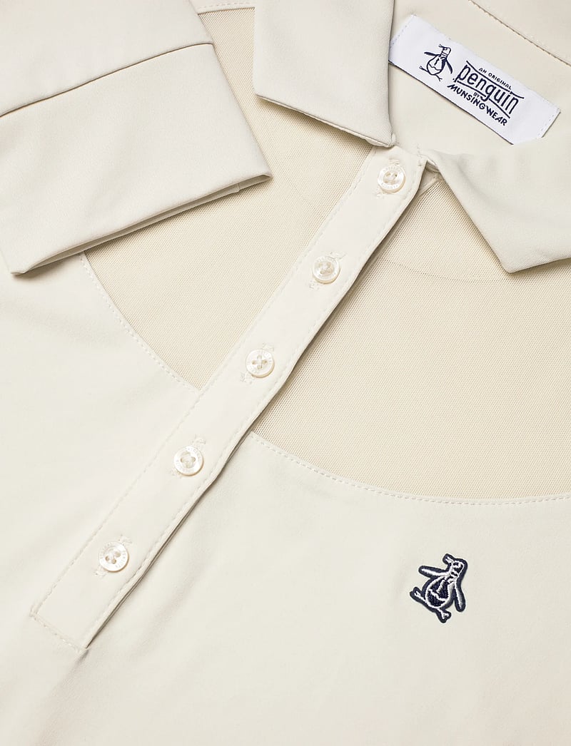 Original Penguin Golf - Long Sleeve Polo with Power Mesh Yoke - polos - silver birch - 2