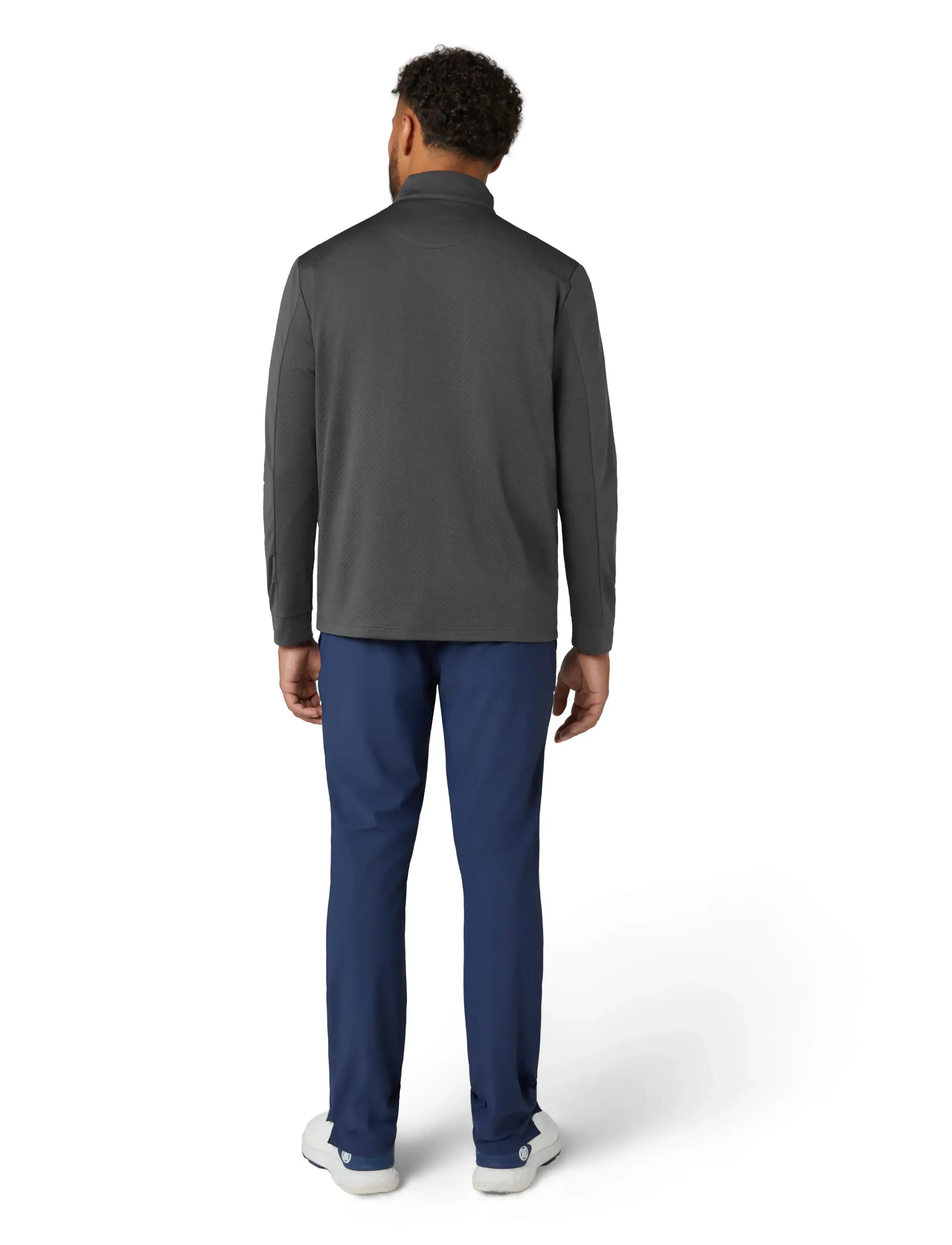 Original Penguin Golf - Lightweight 1/4-Zip Mixed Media Pullover - fleece - asphalt - 3