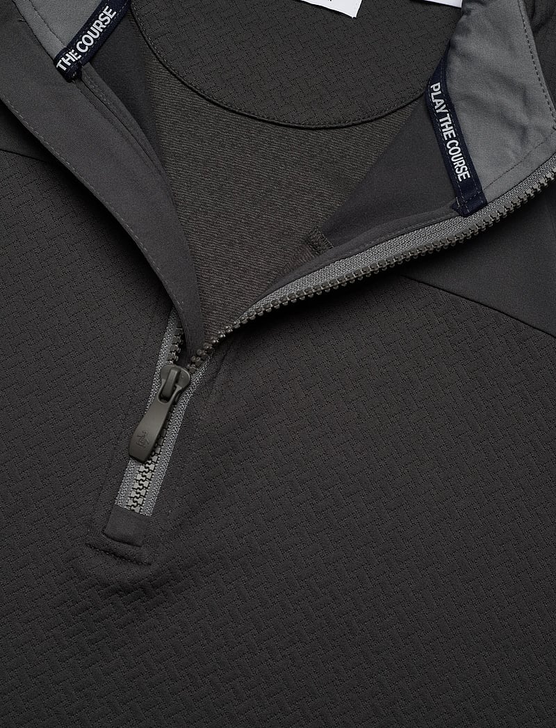 Original Penguin Golf - Lightweight 1/4-Zip Mixed Media Pullover - långärmade tröjor - asphalt - 5