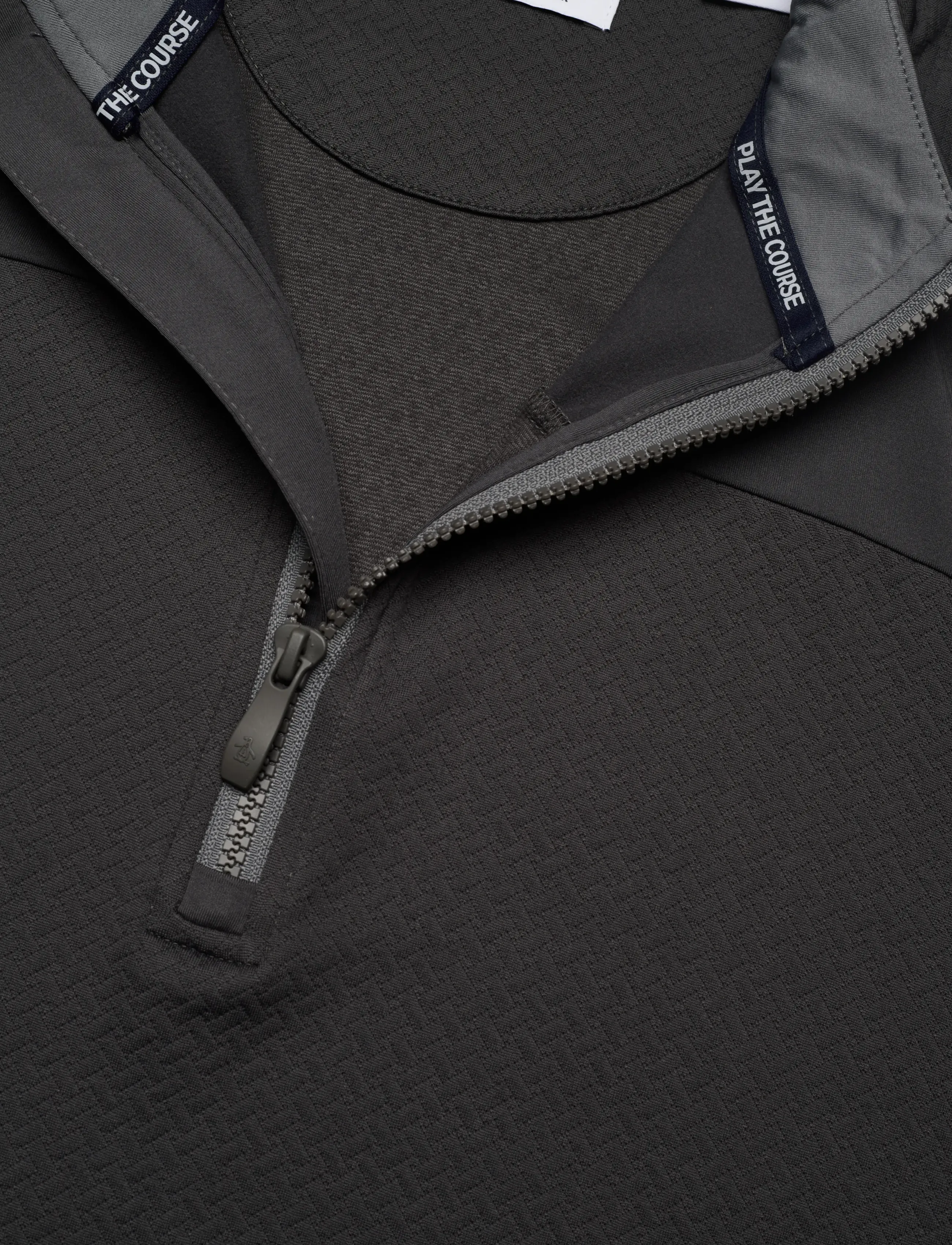 Original Penguin Golf - Lightweight 1/4-Zip Mixed Media Pullover - fleece - asphalt - 5