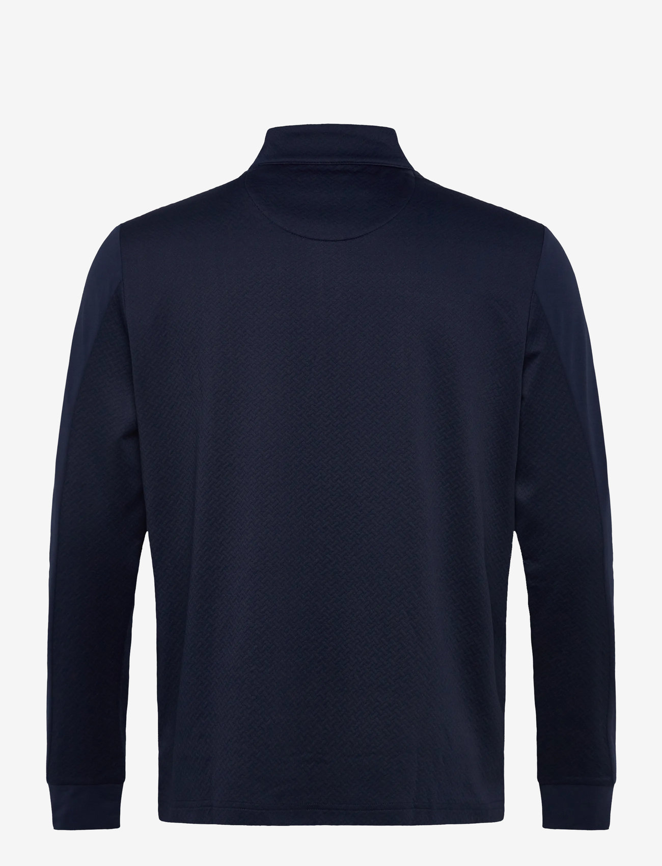 Original Penguin Golf - Lightweight 1/4-Zip Mixed Media Pullover - långärmade tröjor - black iris - 2