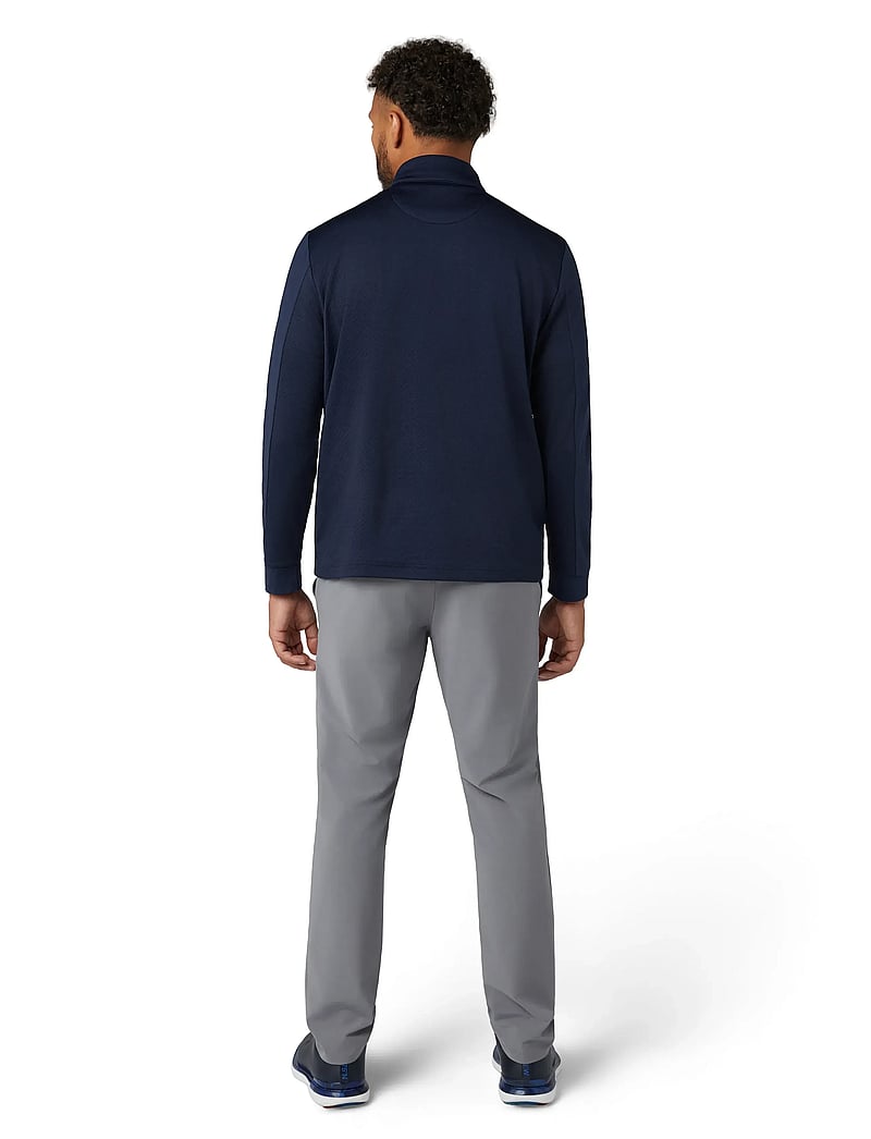 Original Penguin Golf - Lightweight 1/4-Zip Mixed Media Pullover - långärmade tröjor - black iris - 3