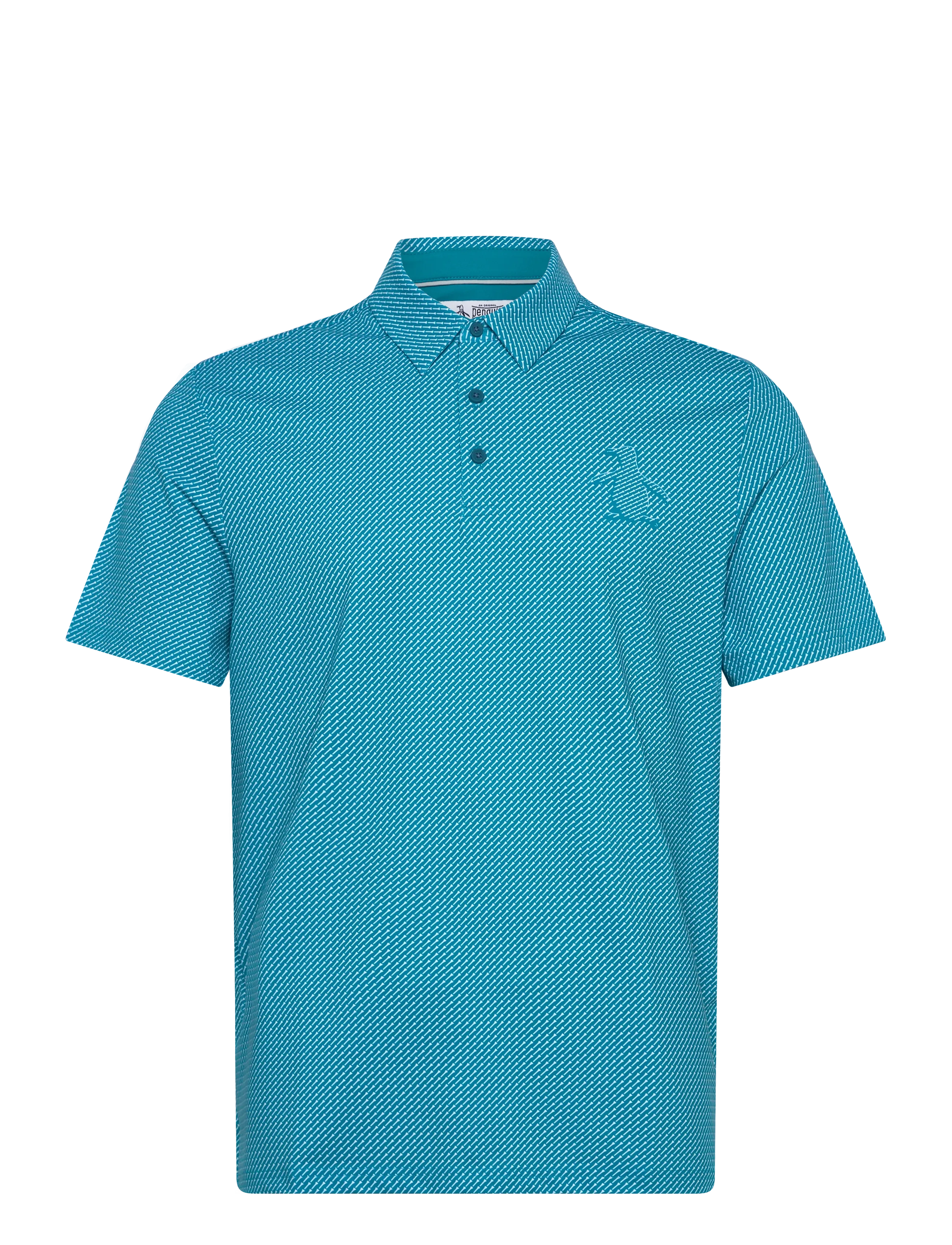 Dimensional Pete Tee Twill Print Polo - CARIBBEAN SEA