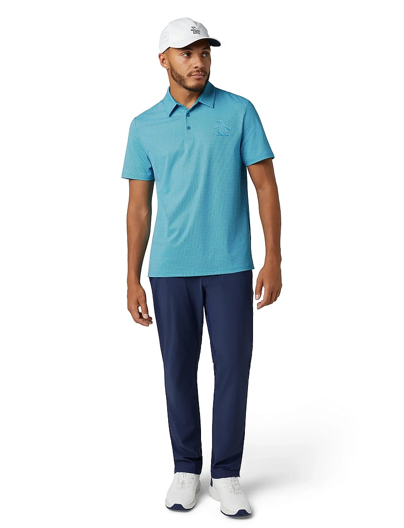 Original Penguin Golf - Dimensional Pete Tee Twill Print - tops & t-shirts - caribbean sea - 0
