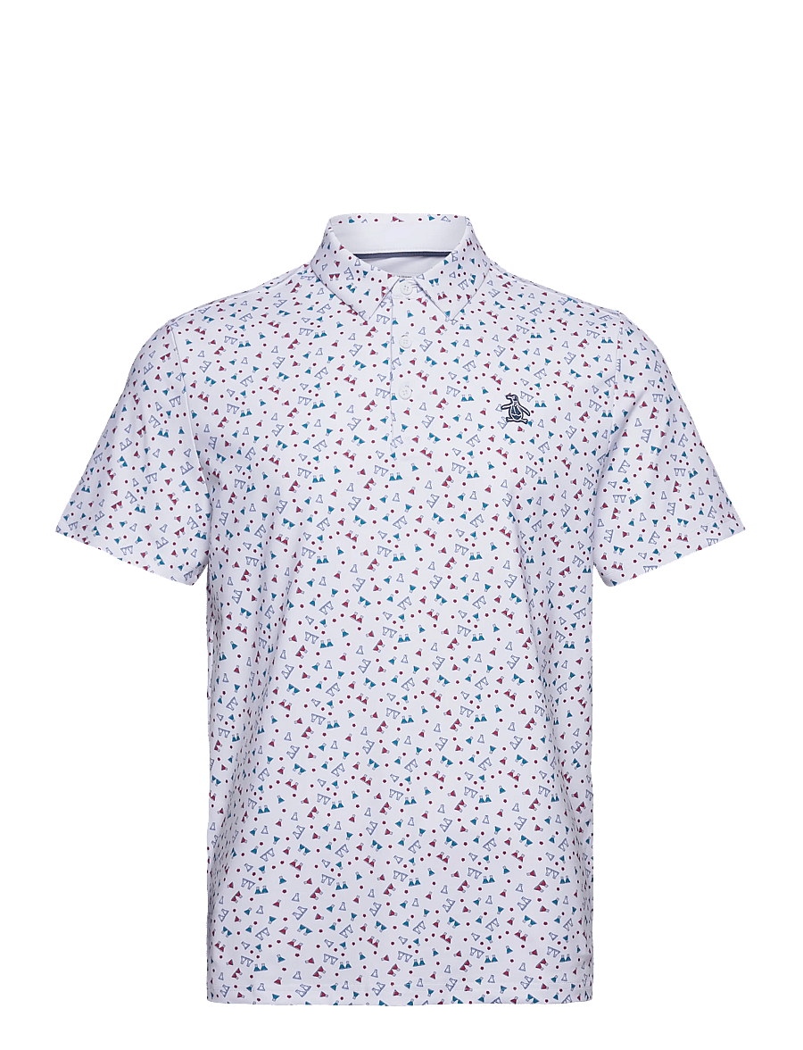Original Penguin Golf - 19th Hole Sake-Tini Novelty Print Polo - polo krekli ar īsām piedurknēm - bright white - 1