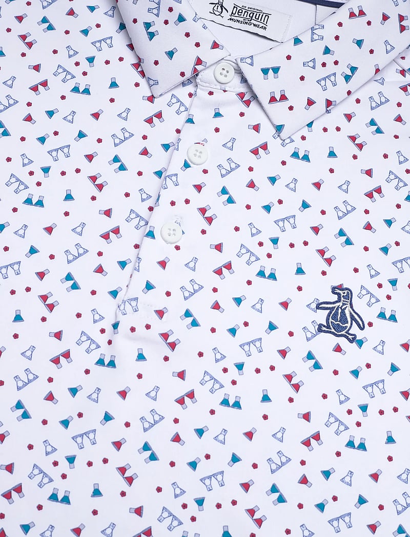 Original Penguin Golf - 19th Hole Sake-Tini Novelty Print Polo - kortärmade pikéer - bright white - 5