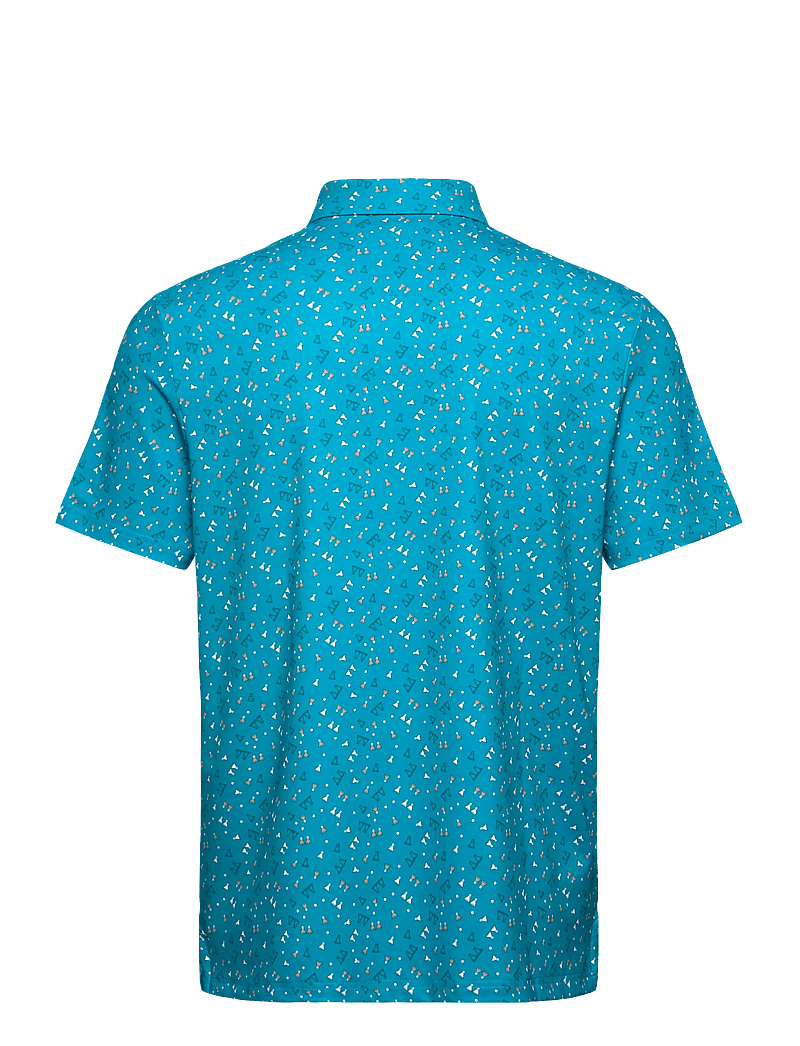 Original Penguin Golf - 19th Hole Sake-Tini Novelty Print Polo - polo marškinėliai trumpomis rankovėmis - caribbean sea - 2