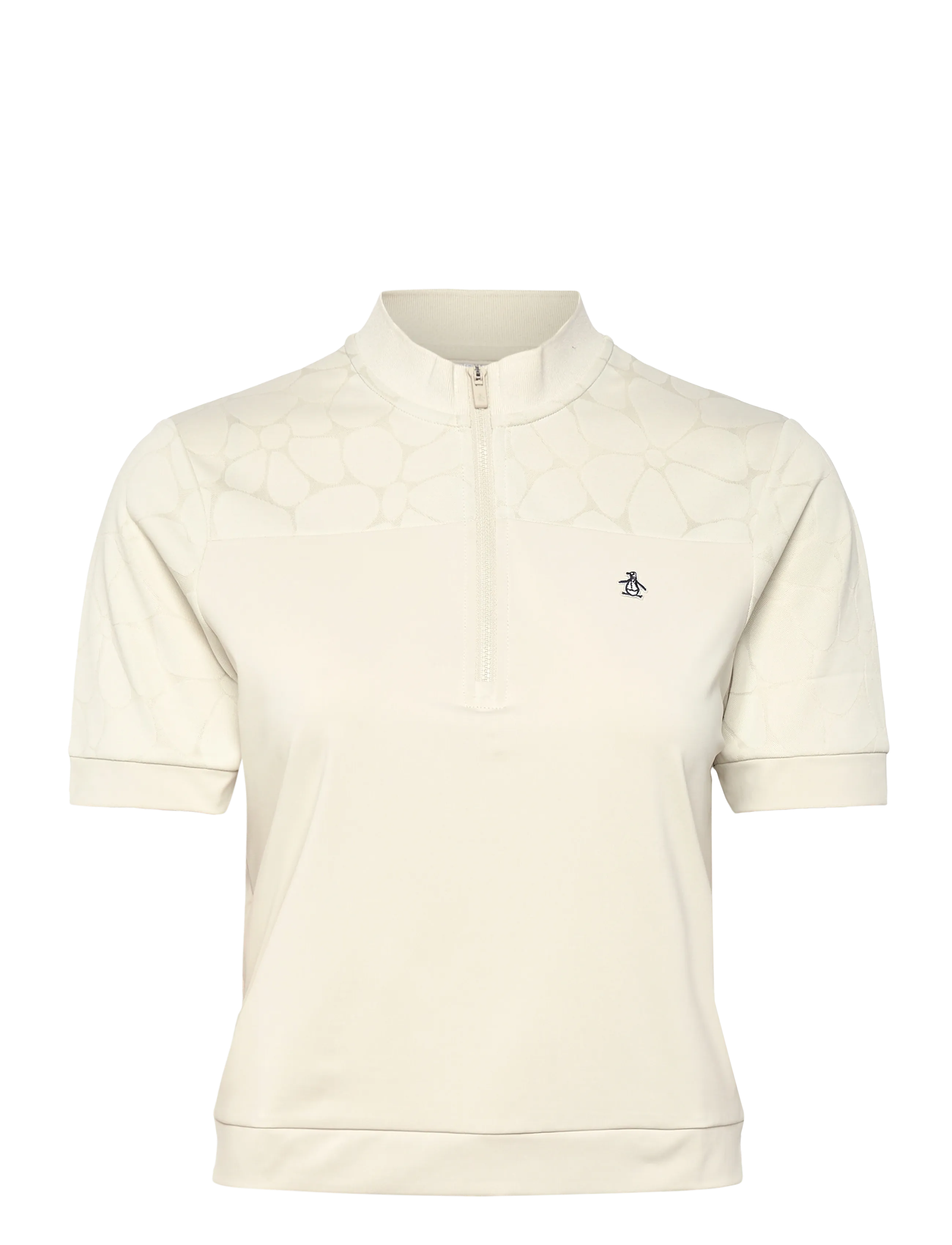 ORIGINAL PENGUIN GOLF Laser Cut Floral Oberteil Cream - S - Damen