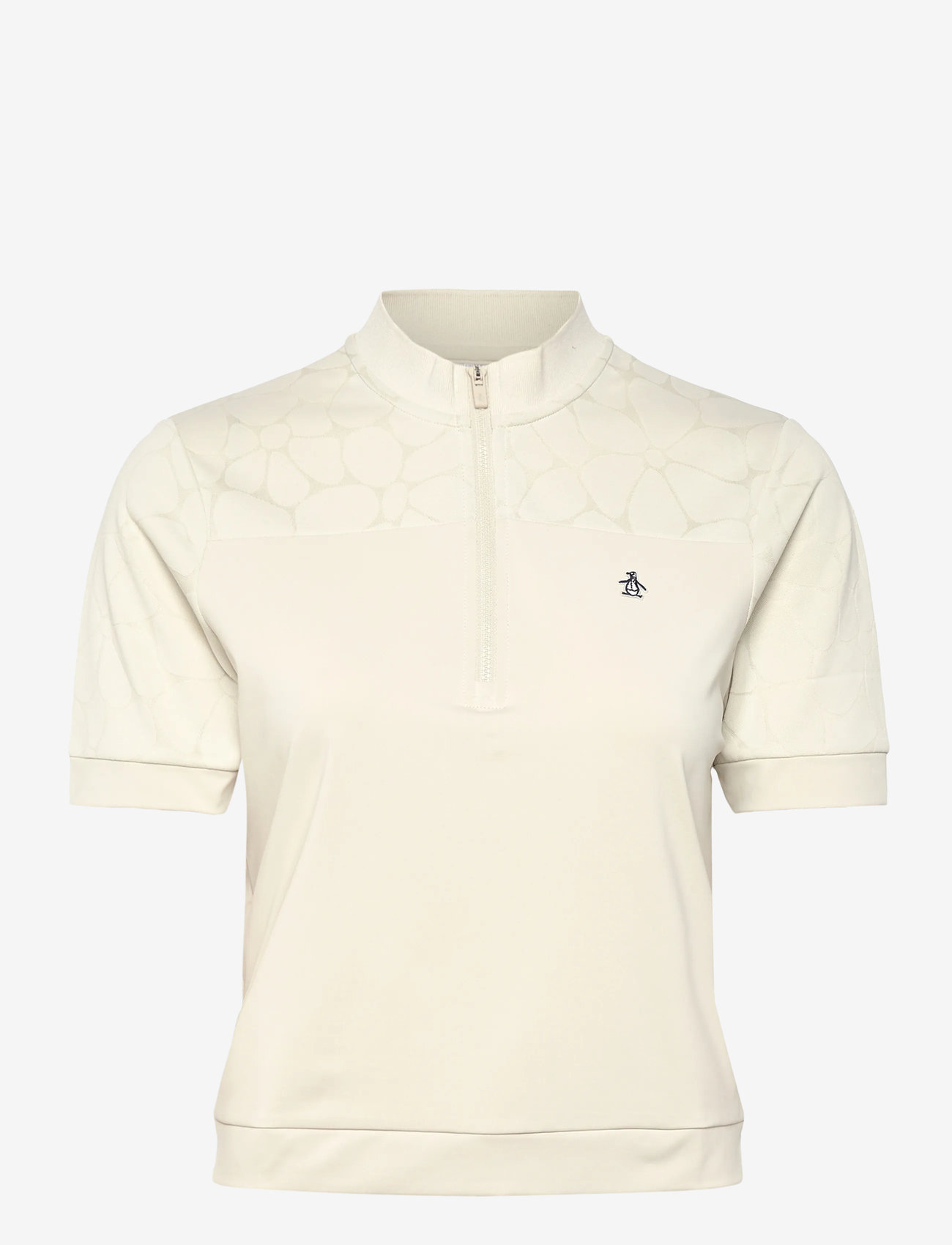 Original Penguin Golf - Laser Cut Floral Top - t-shirts - silver birch - 1