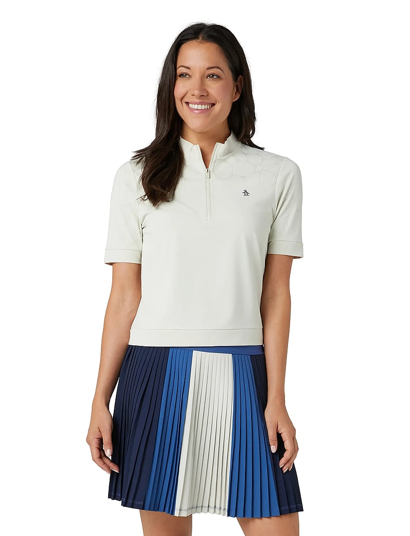 Original Penguin Golf - Laser Cut Floral Top - alussärgid ja t-särgid - silver birch - 4