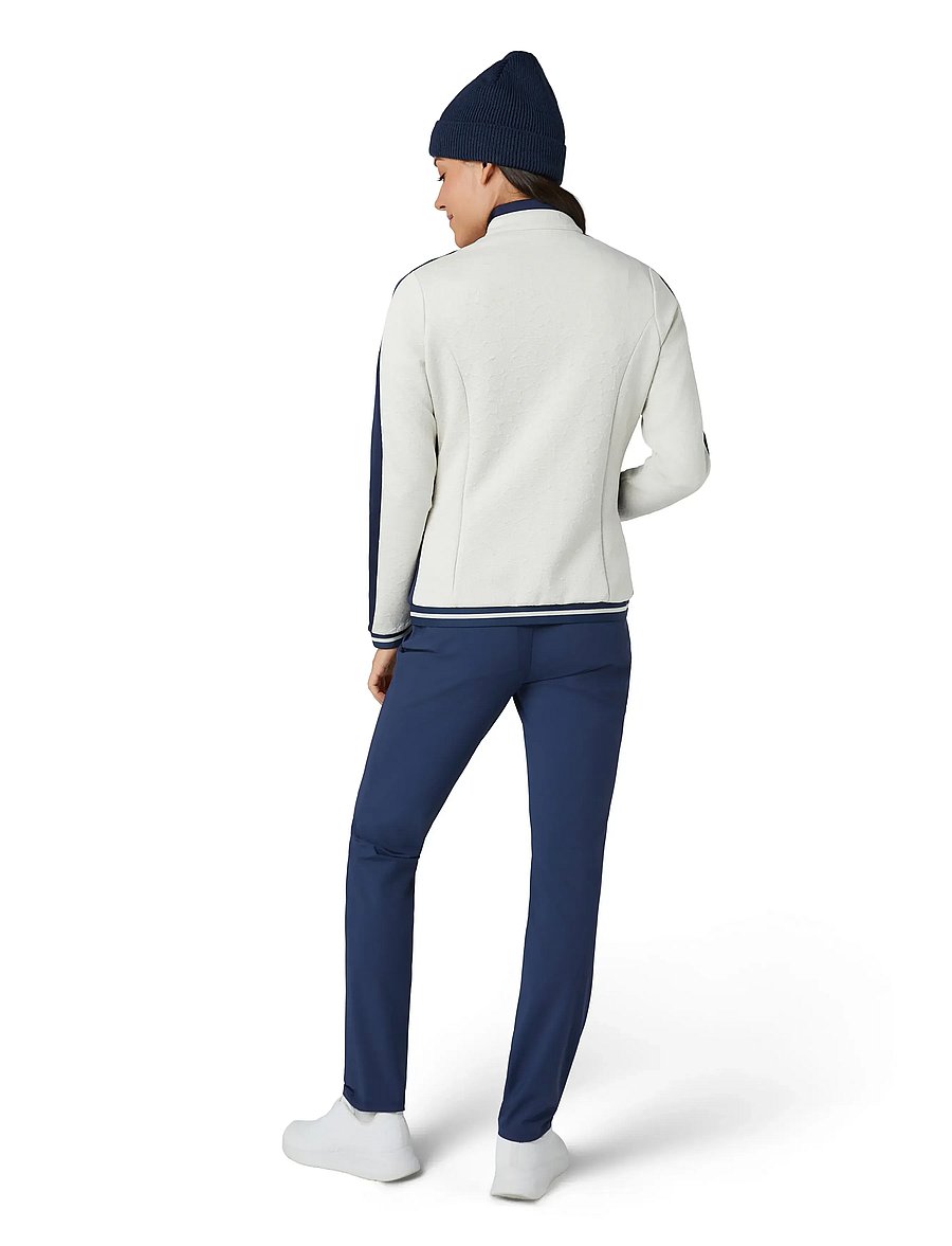 Original Penguin Golf - Knit Embossed Floral Colourblock Jacket - silver birch - 3