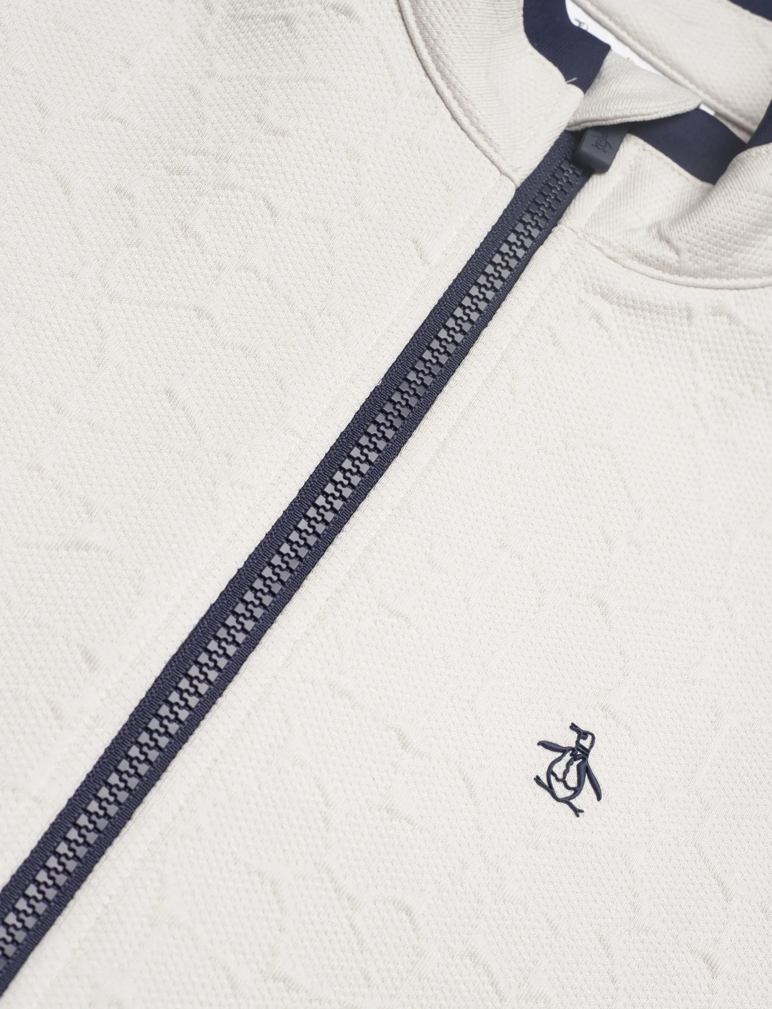 Original Penguin Golf - Knit Embossed Floral Colourblock Jacket - silver birch - 5