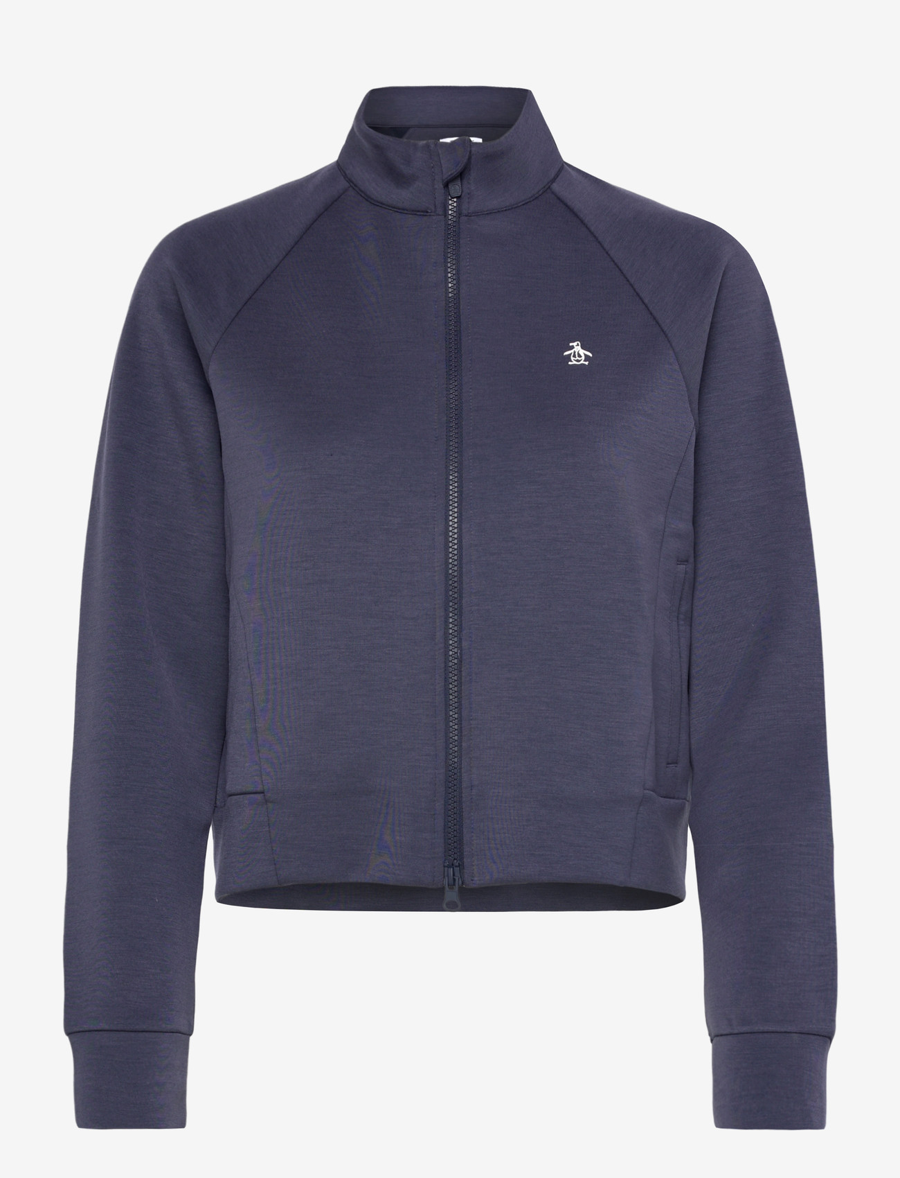 Original Penguin Golf - Full Zip Textured Knit Jacket - golfijakid - med black iris htr - 0