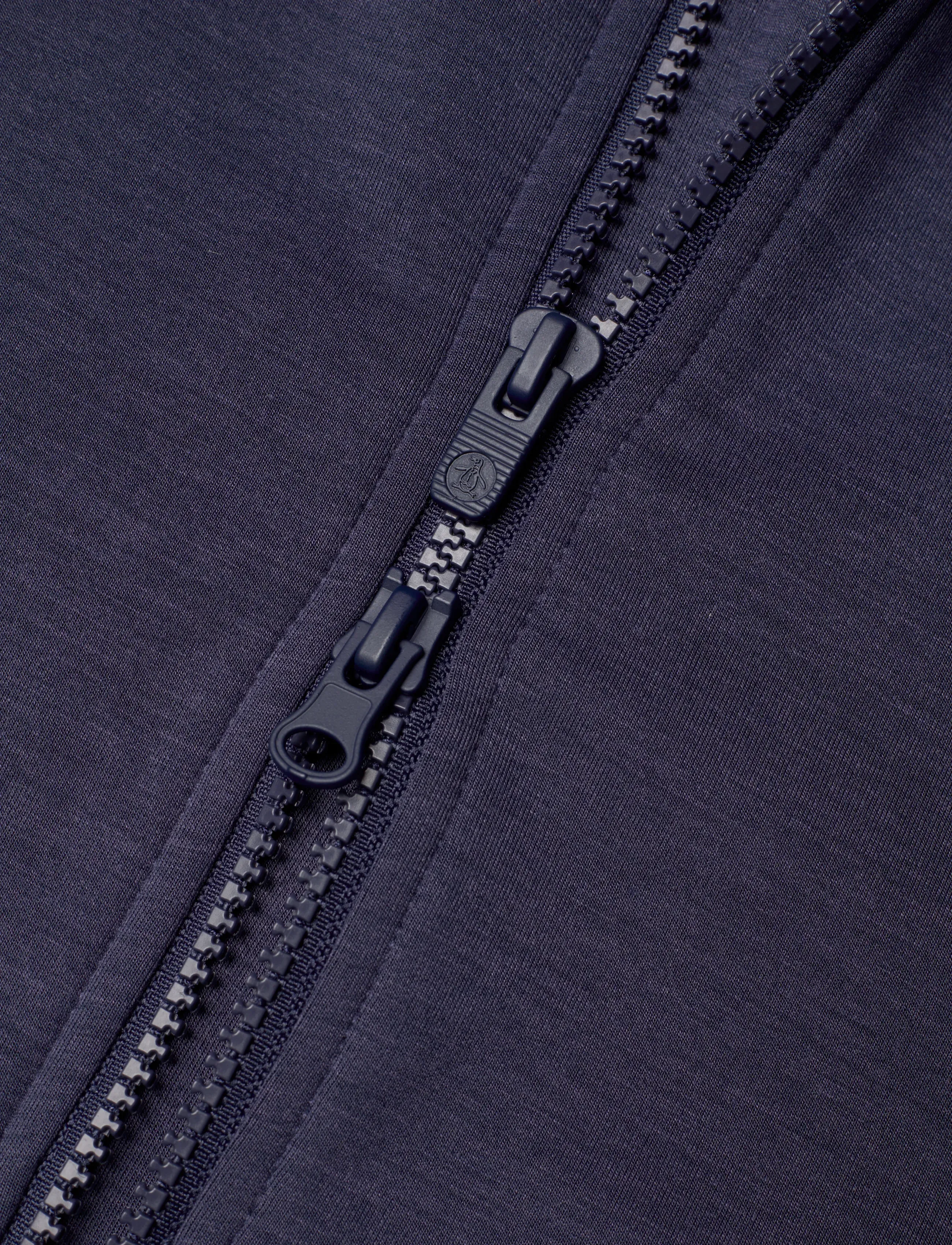 Original Penguin Golf - Full Zip Textured Knit Jacket - golf-jacken - med black iris htr - 4