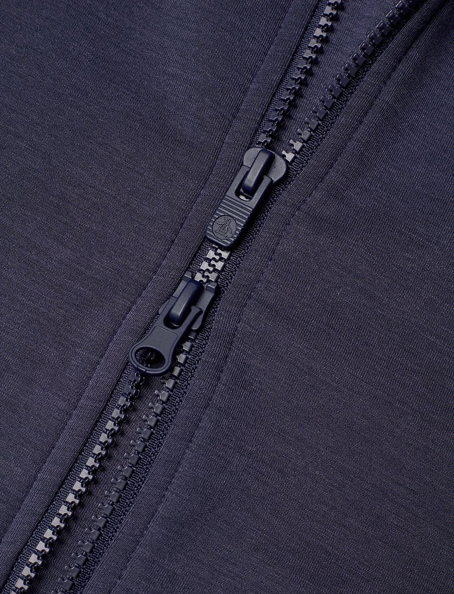 Original Penguin Golf - Full Zip Textured Knit Jacket - golfjakker - med black iris htr - 4