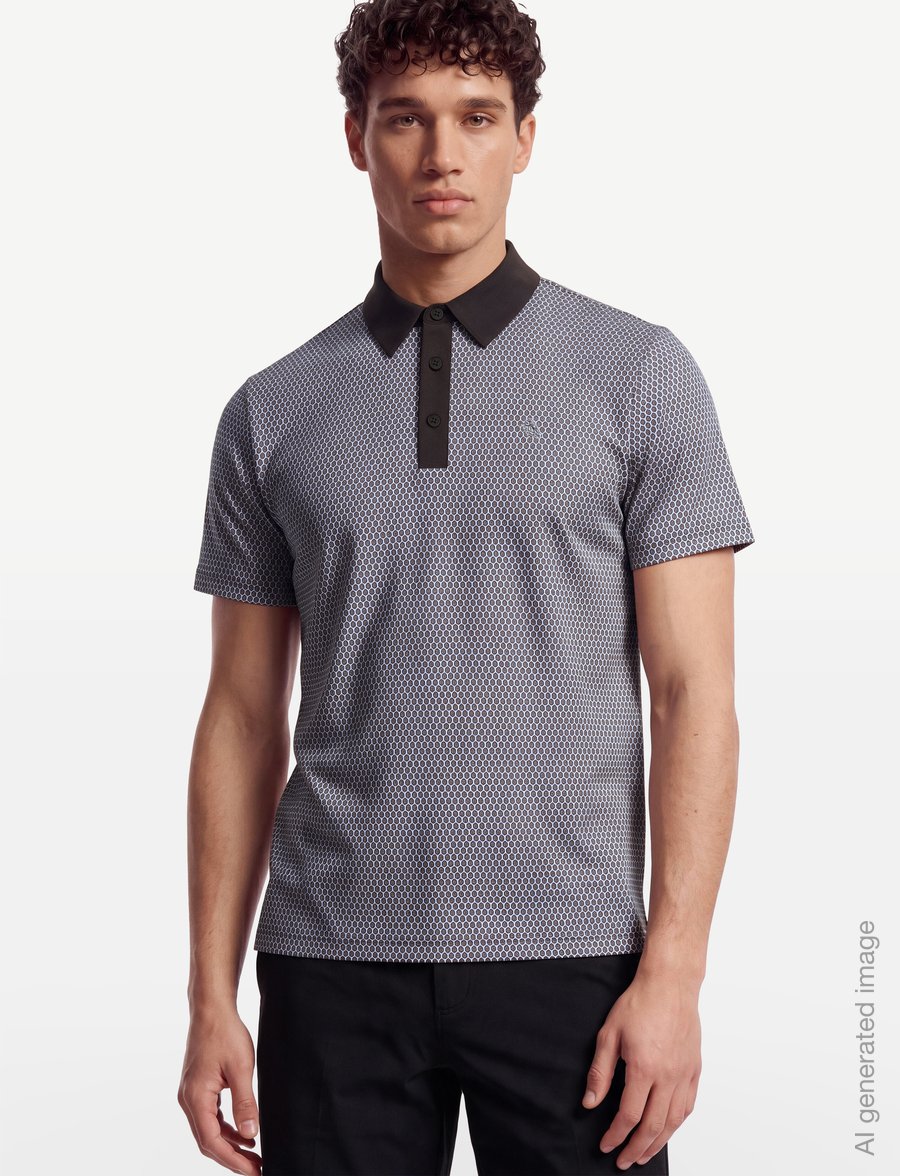 Original Penguin Golf - GUITAR PICK PRINTED POLO - alussärgid ja t-särgid - chocolate torte - 3