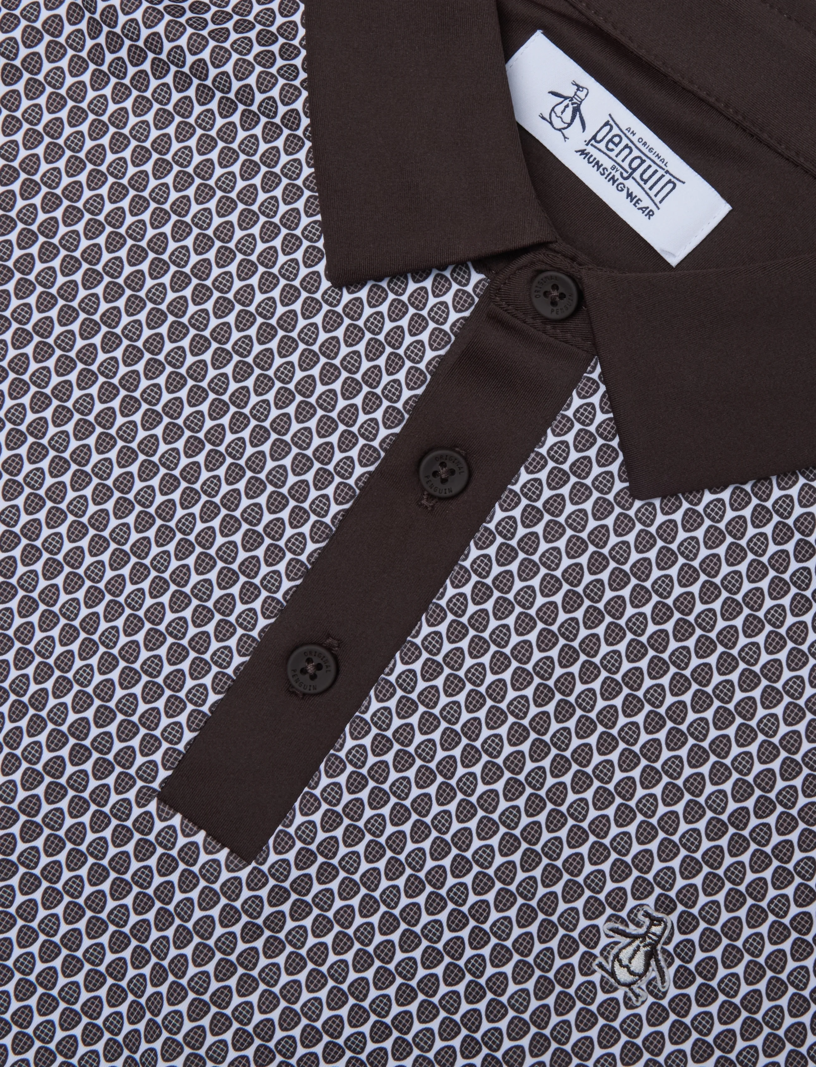 Original Penguin Golf - GUITAR PICK PRINTED POLO - alussärgid ja t-särgid - chocolate torte - 2