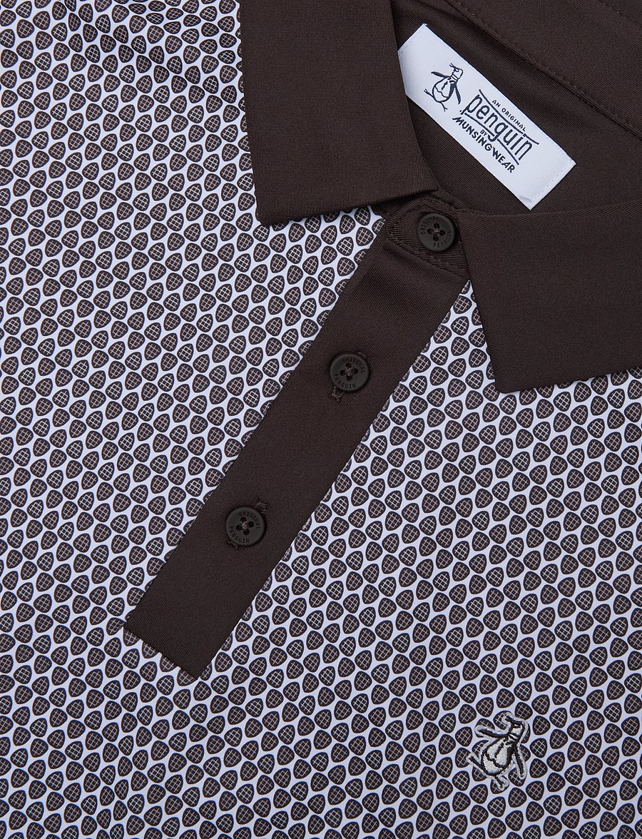 Original Penguin Golf - GUITAR PICK PRINTED POLO - alussärgid ja t-särgid - chocolate torte - 2