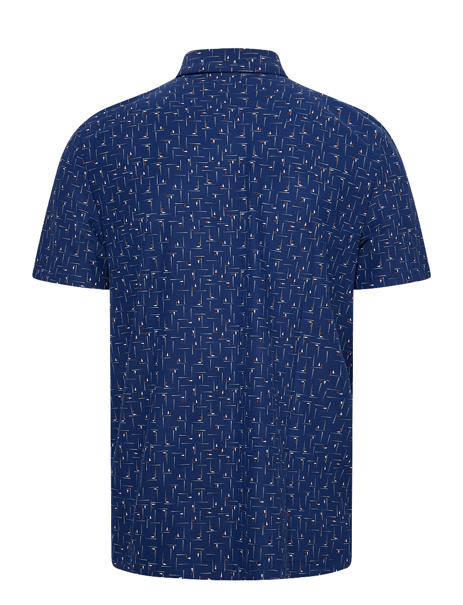 Original Penguin Golf - ARCHIVES GOLF FLAG PRINTED POLO - alussärgid ja t-särgid - blue depths - 1