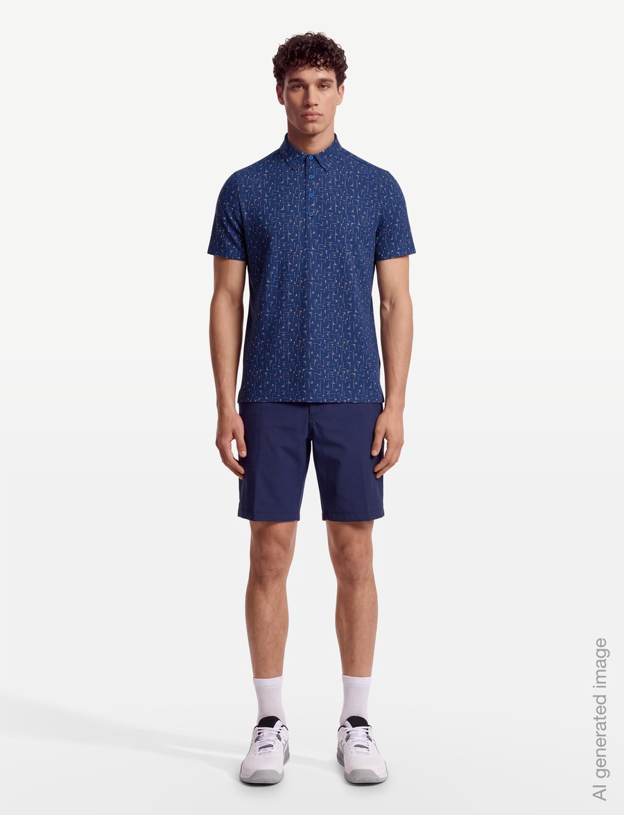 Original Penguin Golf - ARCHIVES GOLF FLAG PRINTED POLO - alussärgid ja t-särgid - blue depths - 0