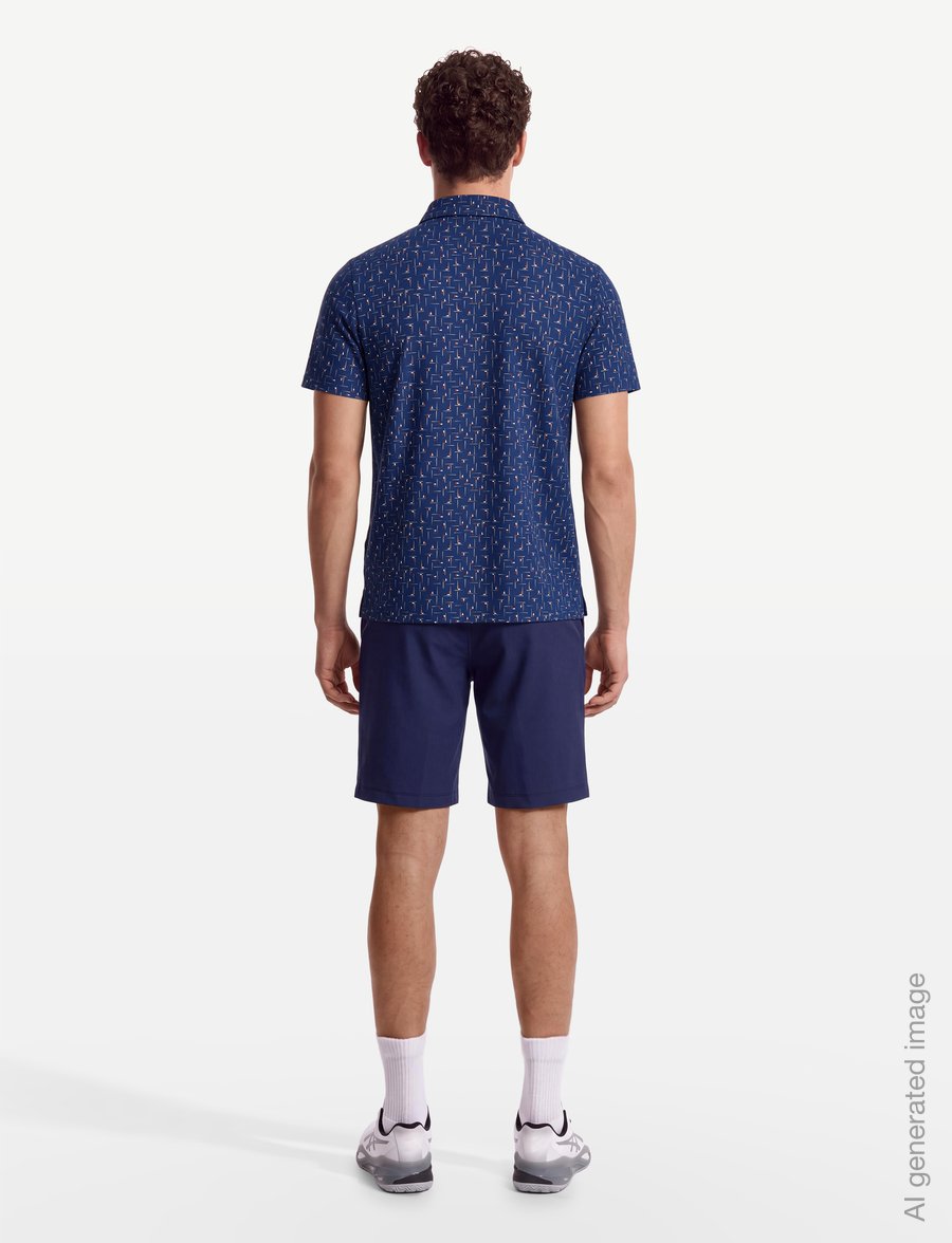 Original Penguin Golf - ARCHIVES GOLF FLAG PRINTED POLO - alussärgid ja t-särgid - blue depths - 4