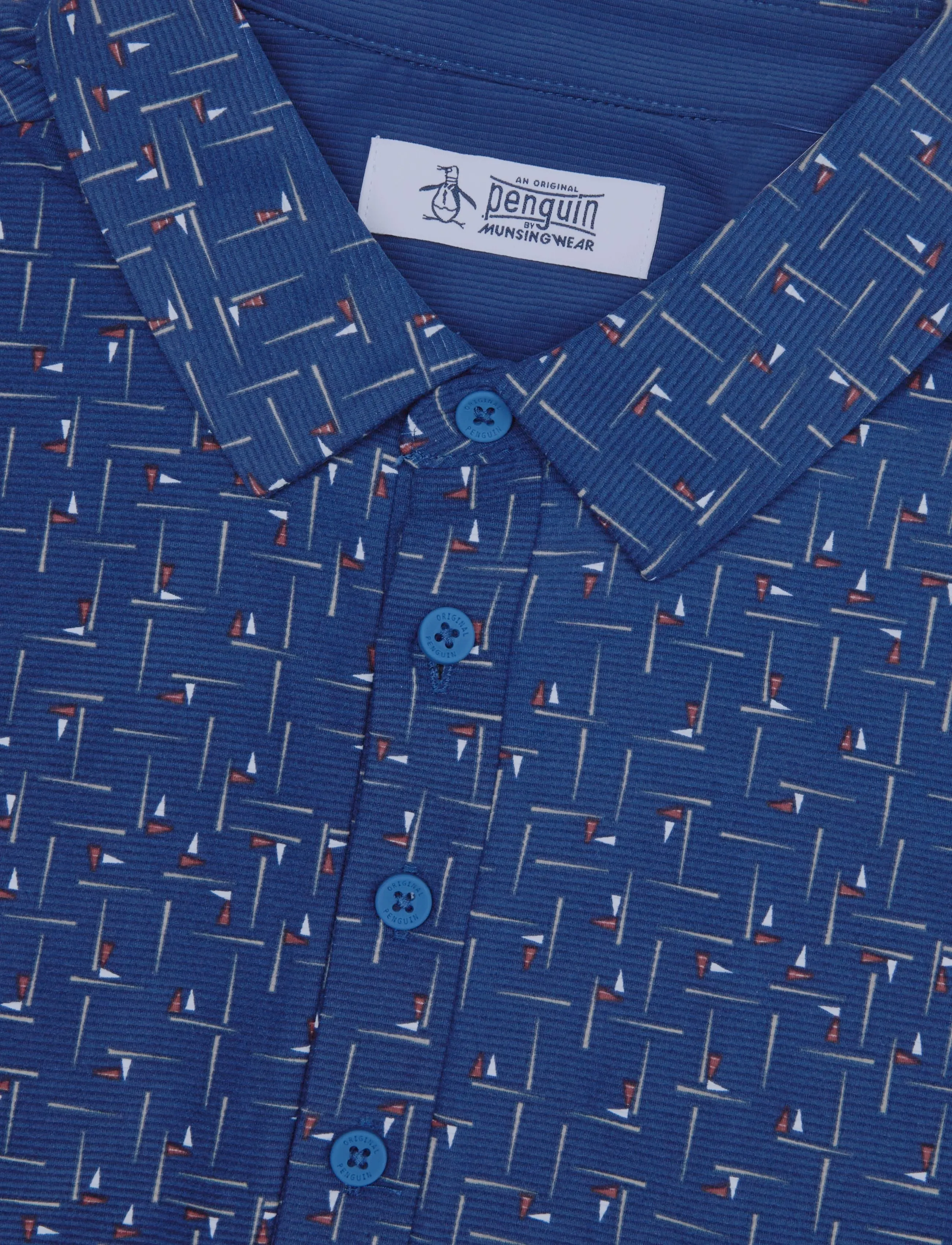 Original Penguin Golf - ARCHIVES GOLF FLAG PRINTED POLO - alussärgid ja t-särgid - blue depths - 2