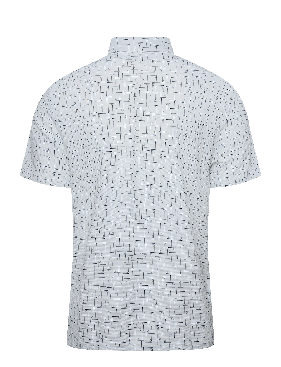 Original Penguin Golf - ARCHIVES GOLF FLAG PRINTED POLO - alussärgid ja t-särgid - bright white - 1