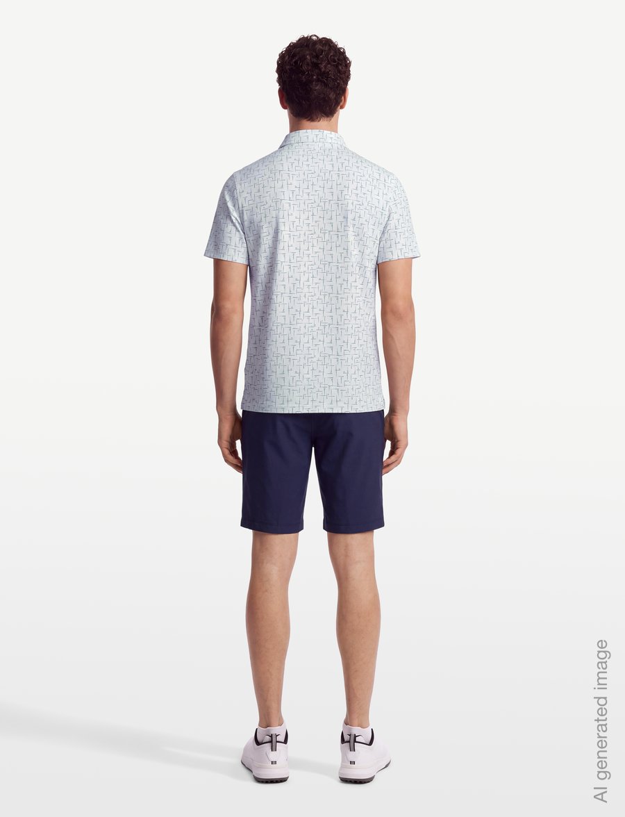 Original Penguin Golf - ARCHIVES GOLF FLAG PRINTED POLO - polos - bright white - 4