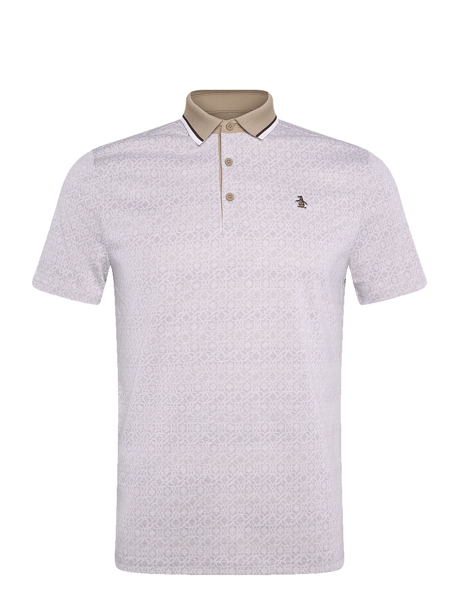 Original Penguin Golf - OXFORD JACQUARD POLO - bright white - 0