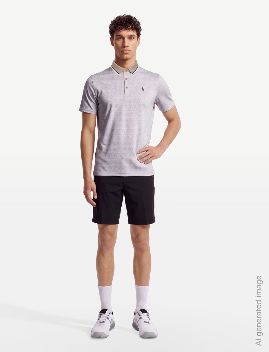 Original Penguin Golf - OXFORD JACQUARD POLO - toppe & t-shirts - bright white - 0