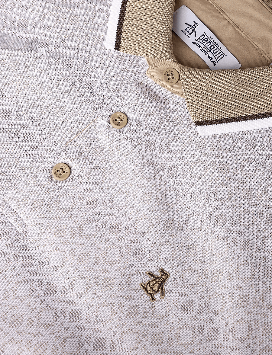 Original Penguin Golf - OXFORD JACQUARD POLO - bright white - 2