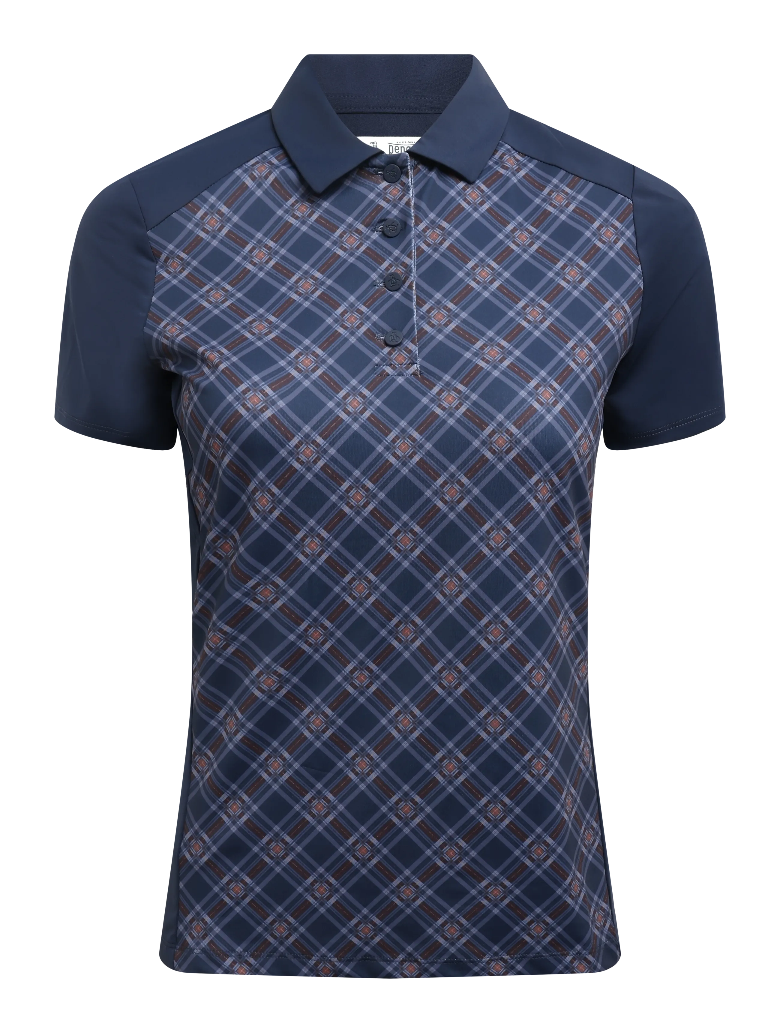 Original Penguin Golf SHORT SLEEVE PLAID POLO - Kleidung - BLACK IRIS / navy