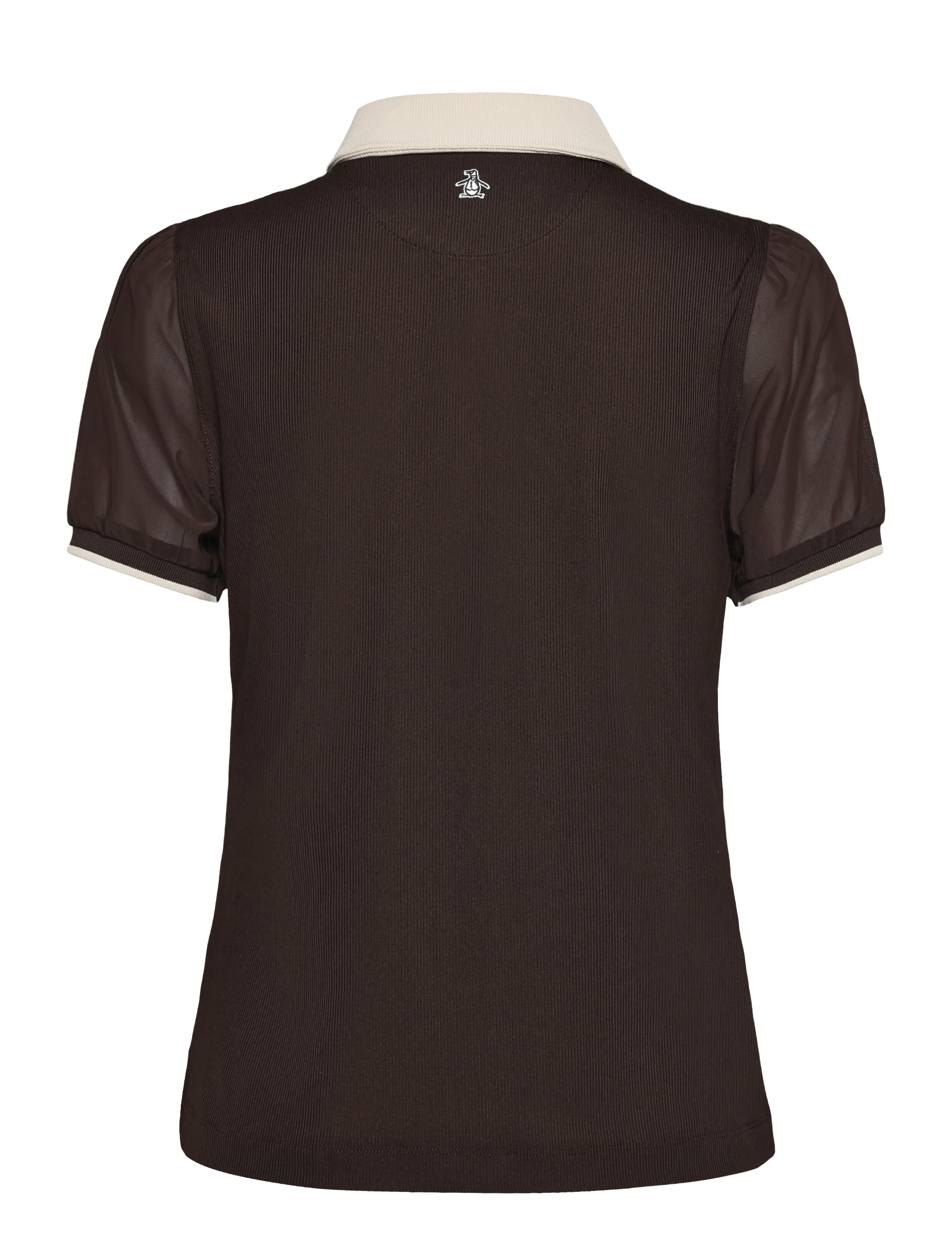 Original Penguin Golf - SHORT SLEEVE POLO WITH LACE SLEEVES - oberteile & t-shirts - chocolate torte - 1