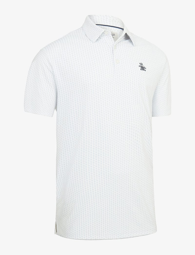 Original Penguin Golf - The all-over Pete printed polo - toppar & t-shirts - bright white - 0
