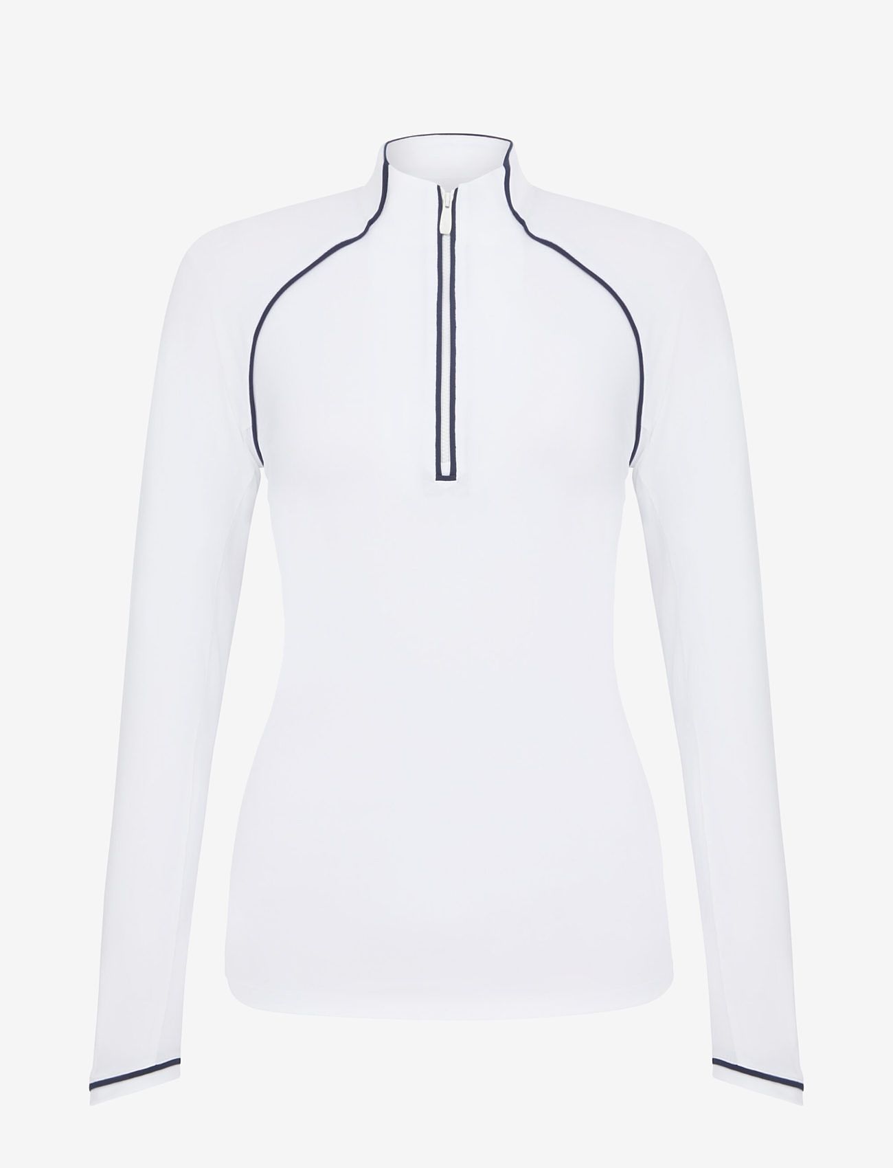 Original Penguin Golf - SOLID 1/4 ZIP SUN PROTECTION TOP - Överdelar - bright white - 1