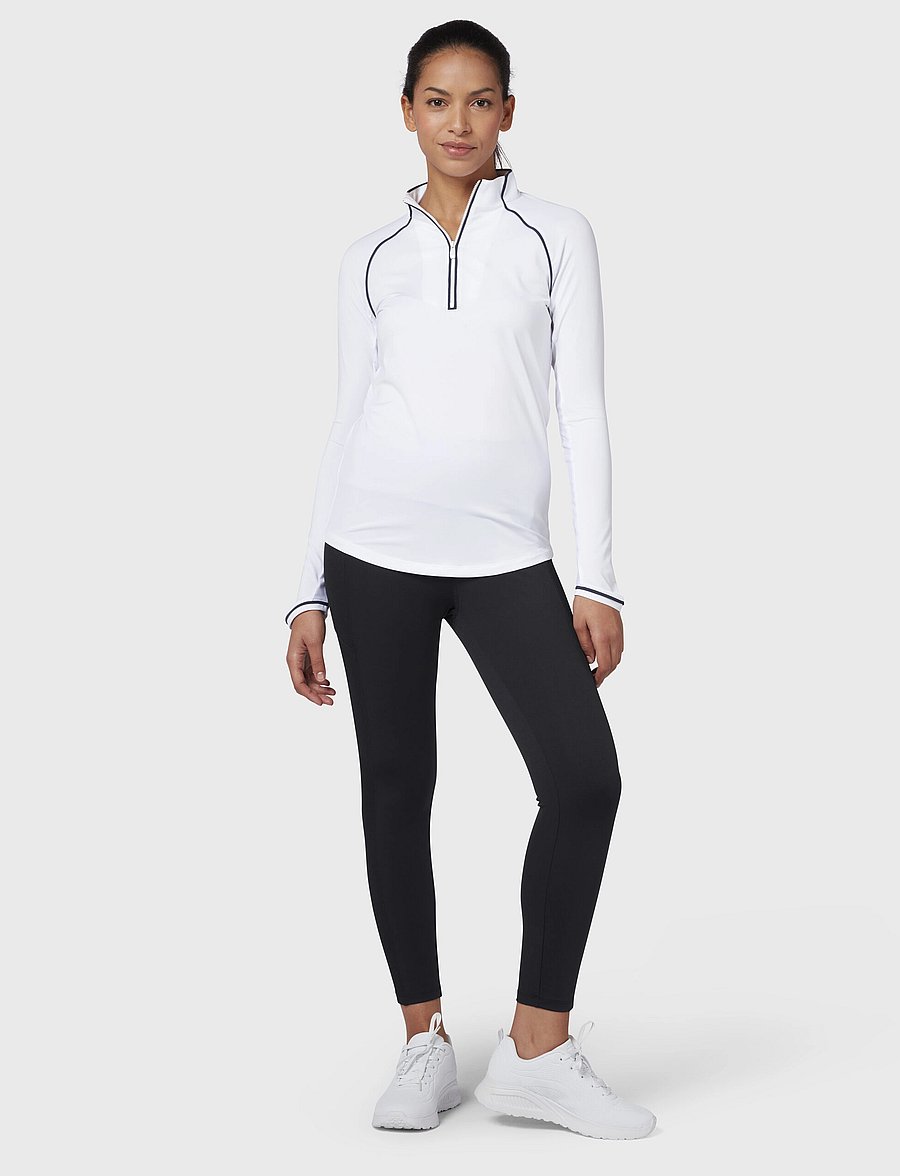 Original Penguin Golf - SOLID 1/4 ZIP SUN PROTECTION TOP - sweatshirts - bright white - 3