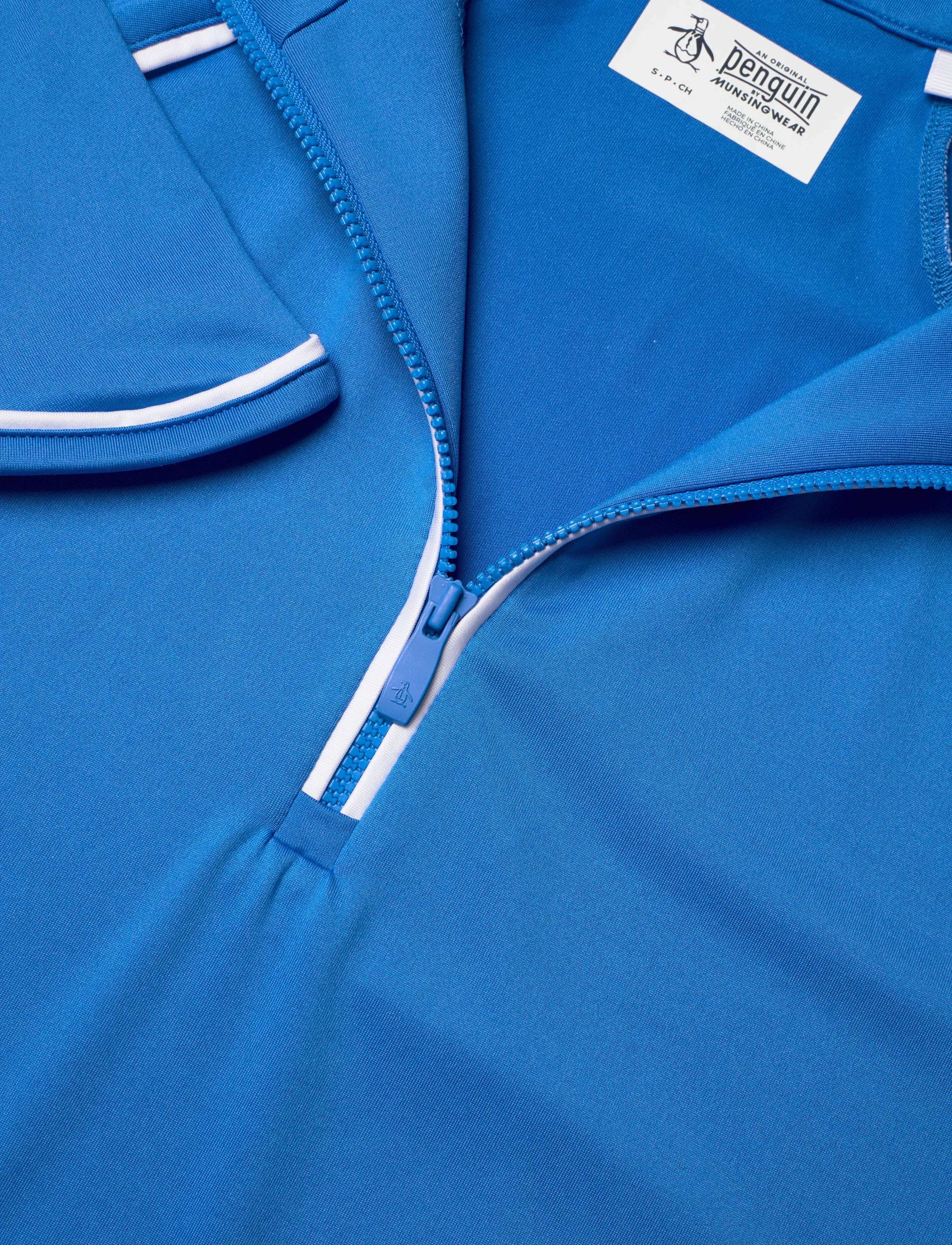 Original Penguin Golf - SOLID 1/4 ZIP SUN PROTECTION TOP - dressipluusid - french blue - 2