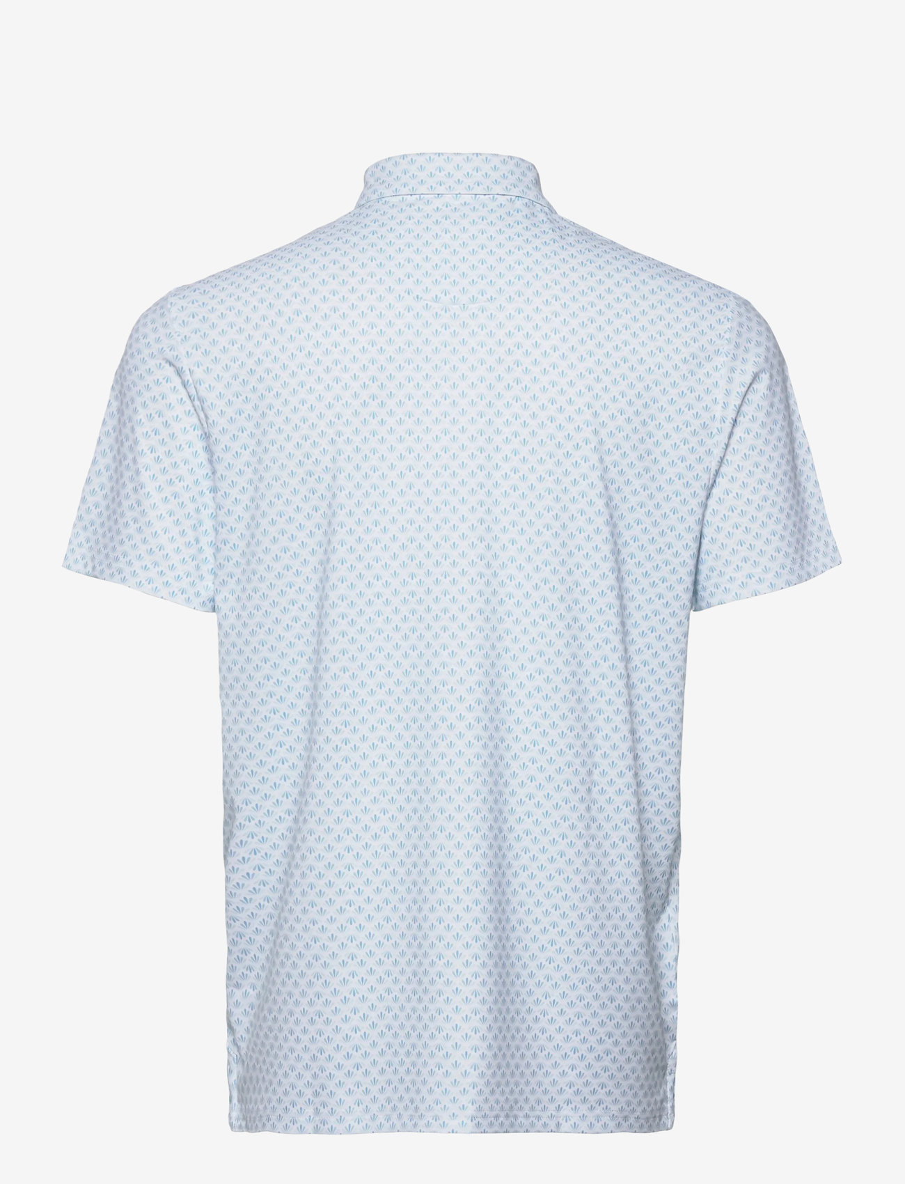 Original Penguin Golf - Retro Geo Print Polo - toppe & t-shirts - blue grotto - 1