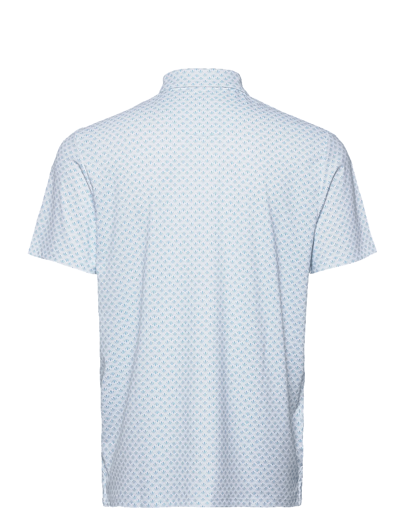 Original Penguin Golf - Retro Geo Print Polo - toppe & t-shirts - blue grotto - 1