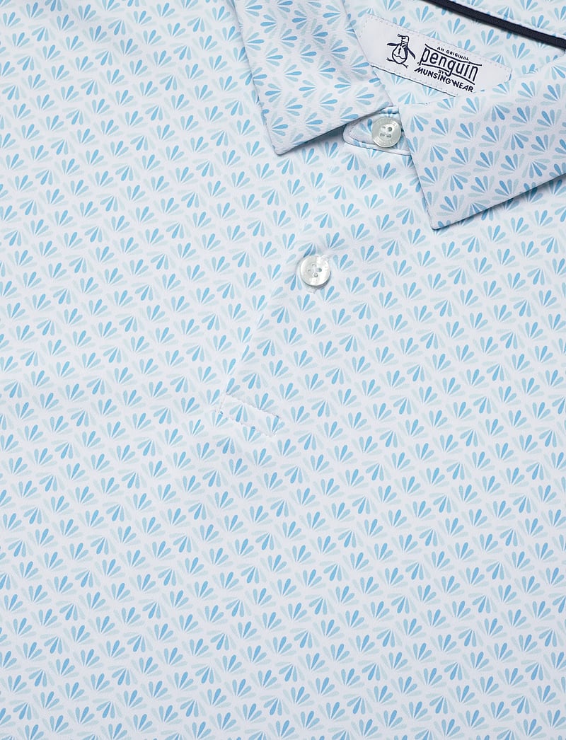 Original Penguin Golf - Retro Geo Print Polo - toppe & t-shirts - blue grotto - 2