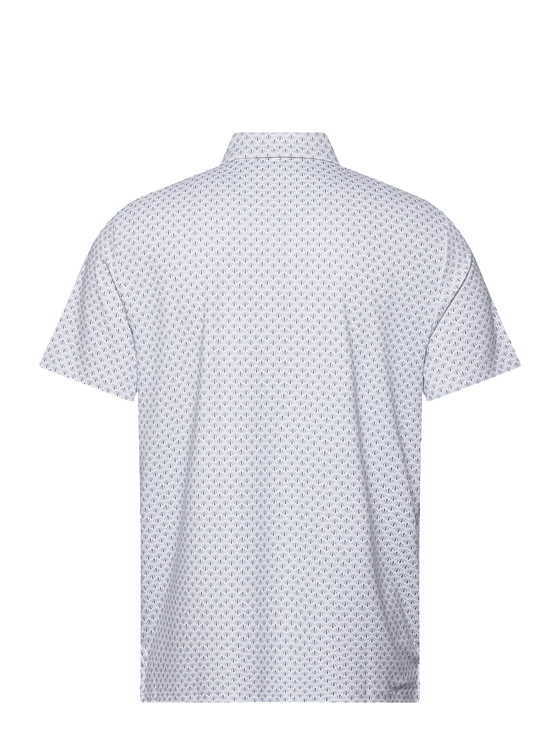 Original Penguin Golf - Retro Geo Print Polo - toppar & t-shirts - bright white - 1
