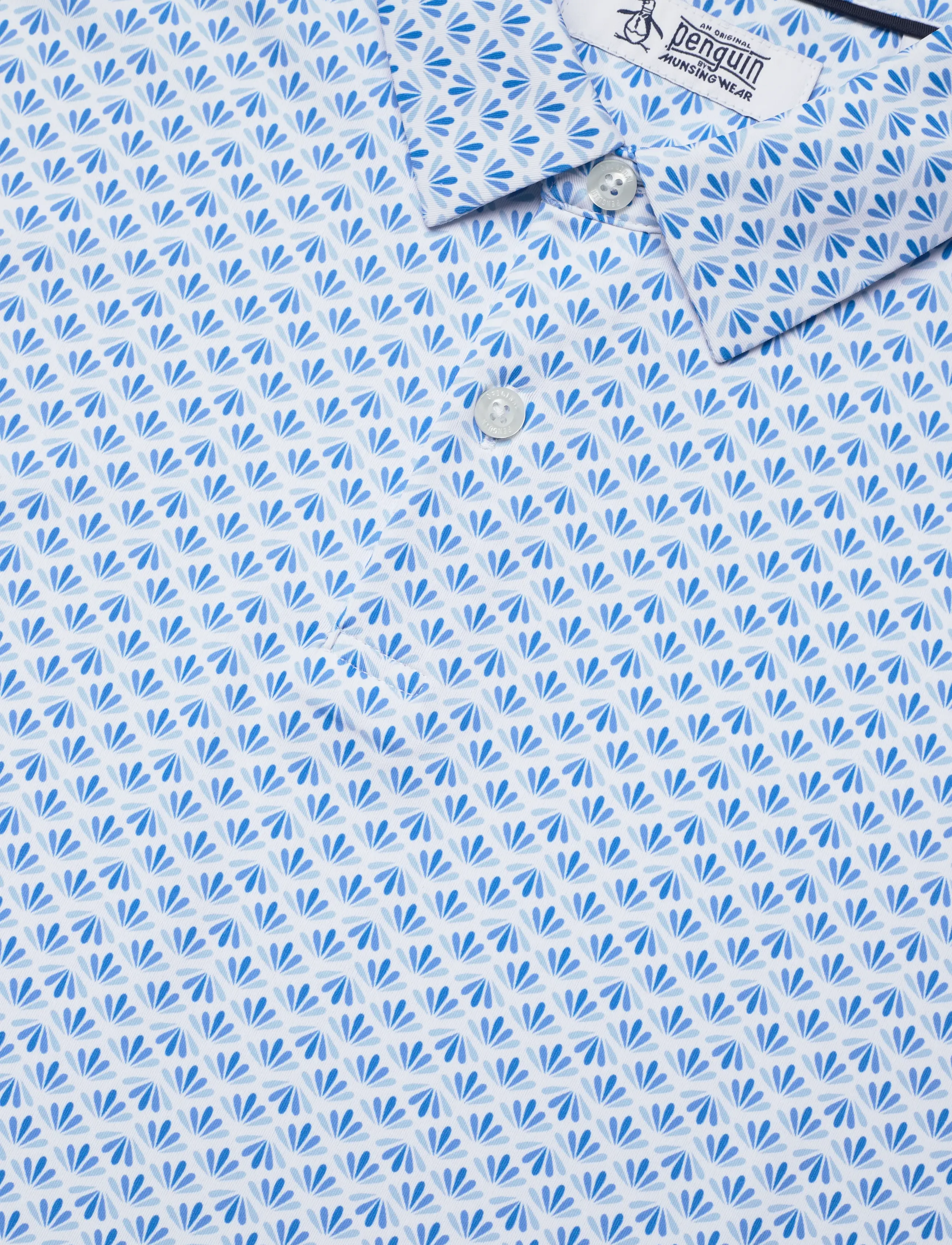 Original Penguin Golf - Retro Geo Print Polo - french blue - 2