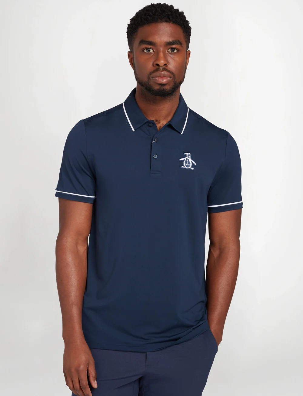 Penguin Heritage Piped Polo Shirt - Black Iris Penguin Heritage Piped Polo Shirt - Black Iris
