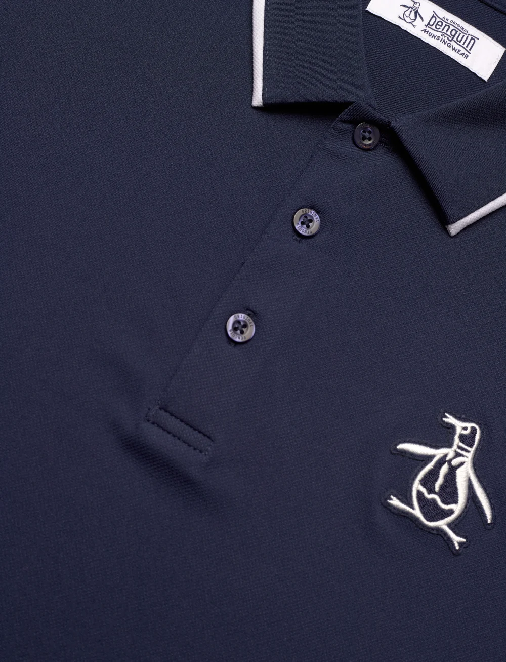 Penguin Heritage Piped Polo Shirt - Black Iris Penguin Heritage Piped Polo Shirt - Black Iris