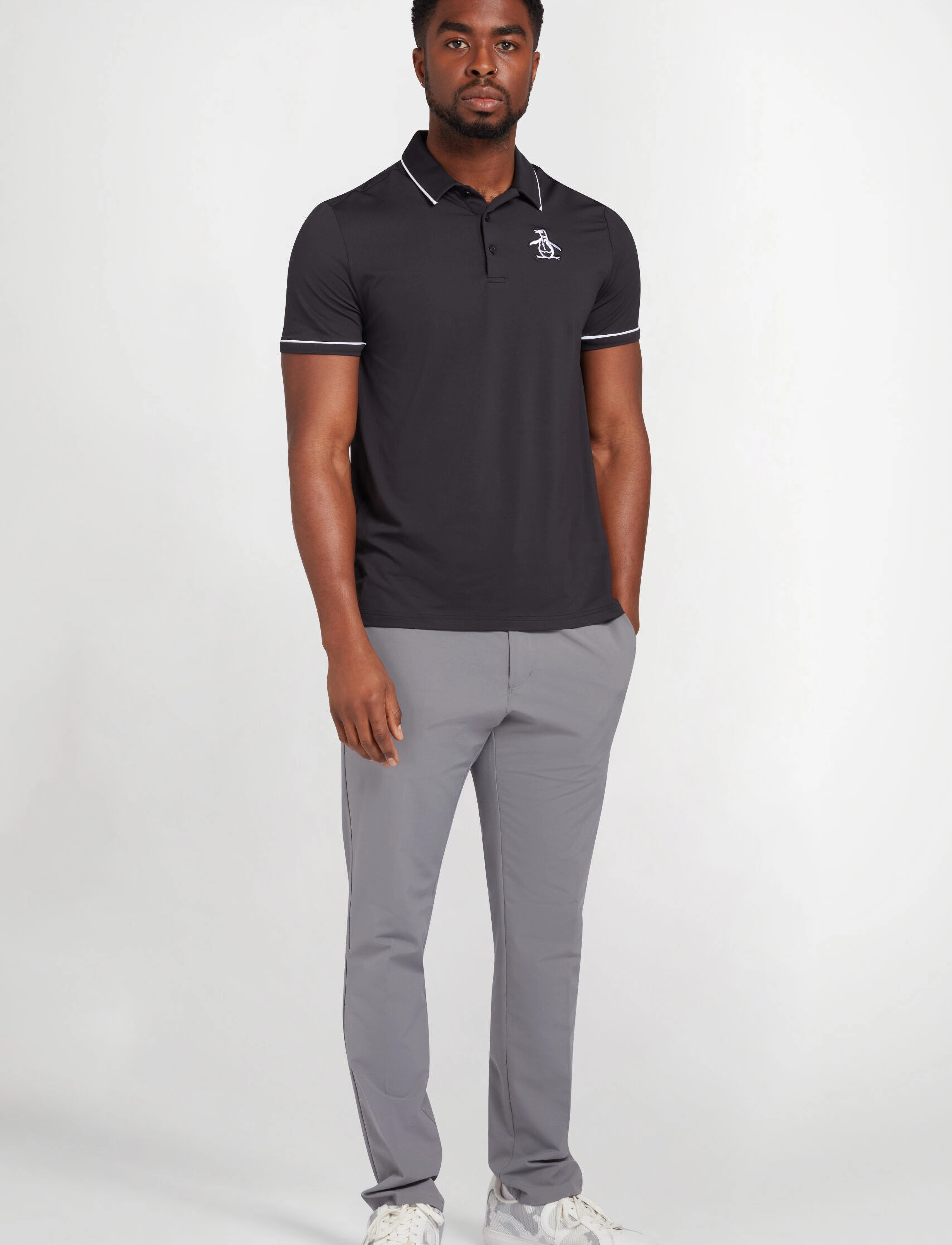 Original Penguin Golf - Heritage Piped Polo - caviar - 3