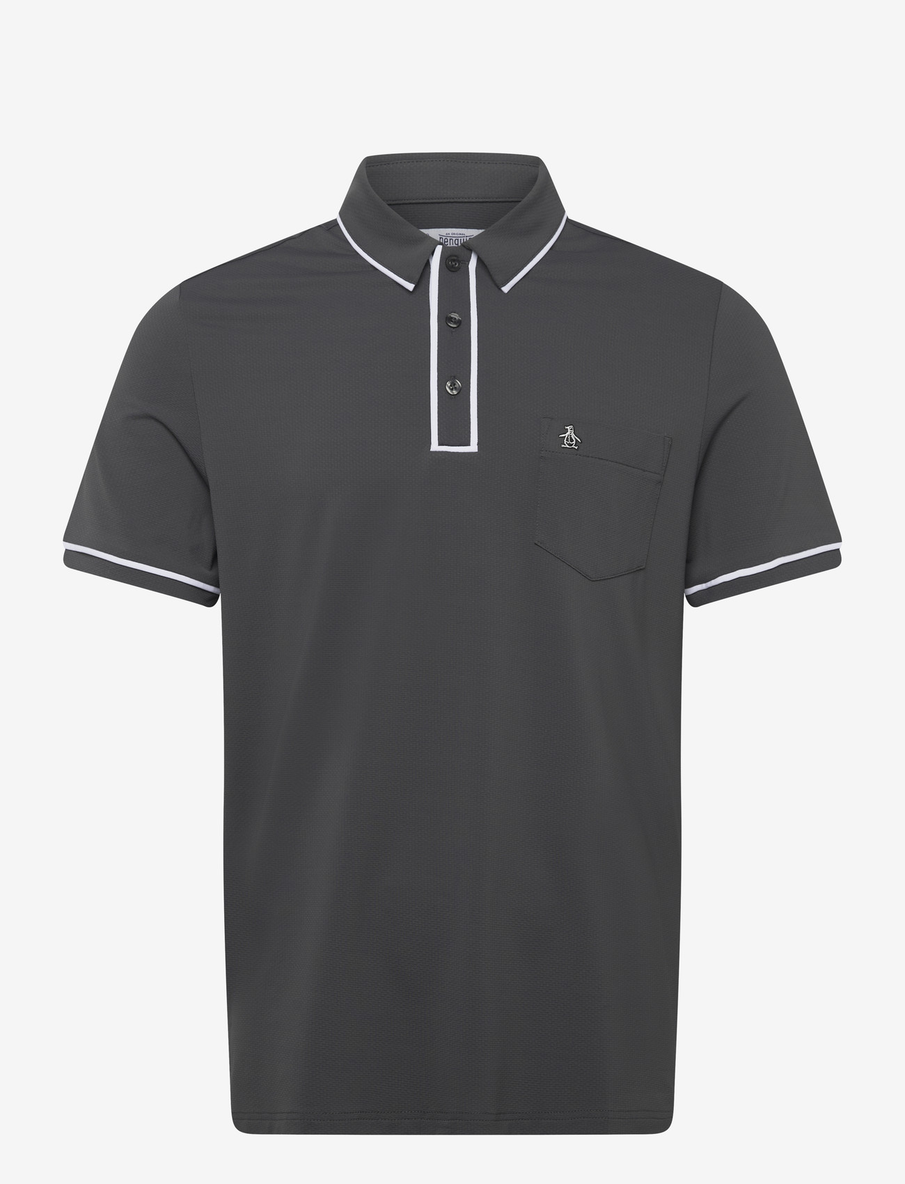 Original Penguin Golf - Technical Earl Short Sleeve Golf Polo Shirt - toppar & t-shirts - asphalt - 0