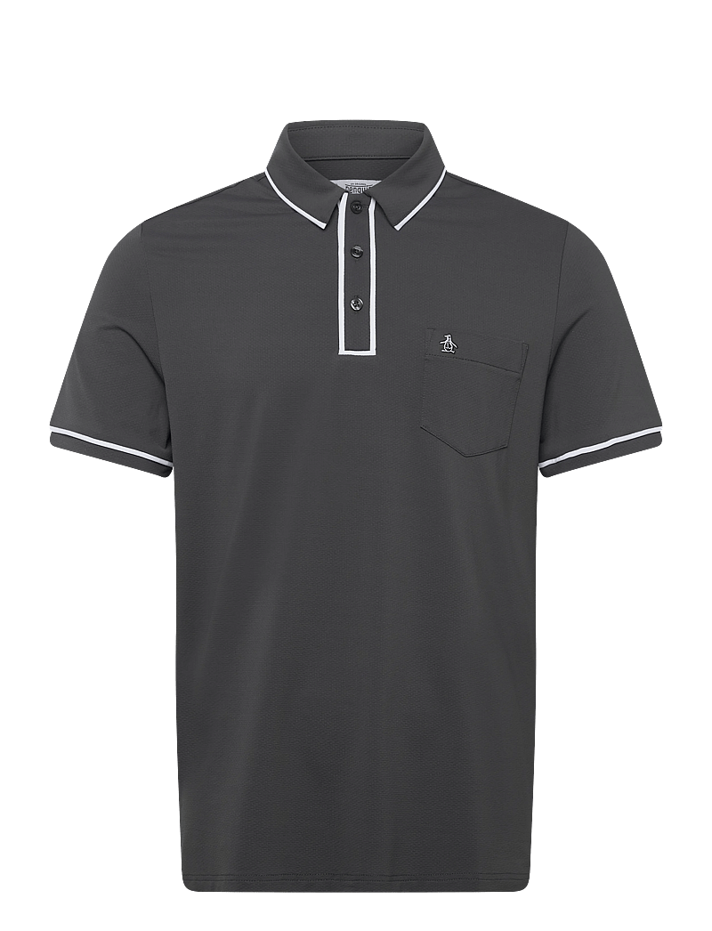 Original Penguin Golf - Technical Earl Short Sleeve Golf Polo Shirt - toppar & t-shirts - asphalt - 0