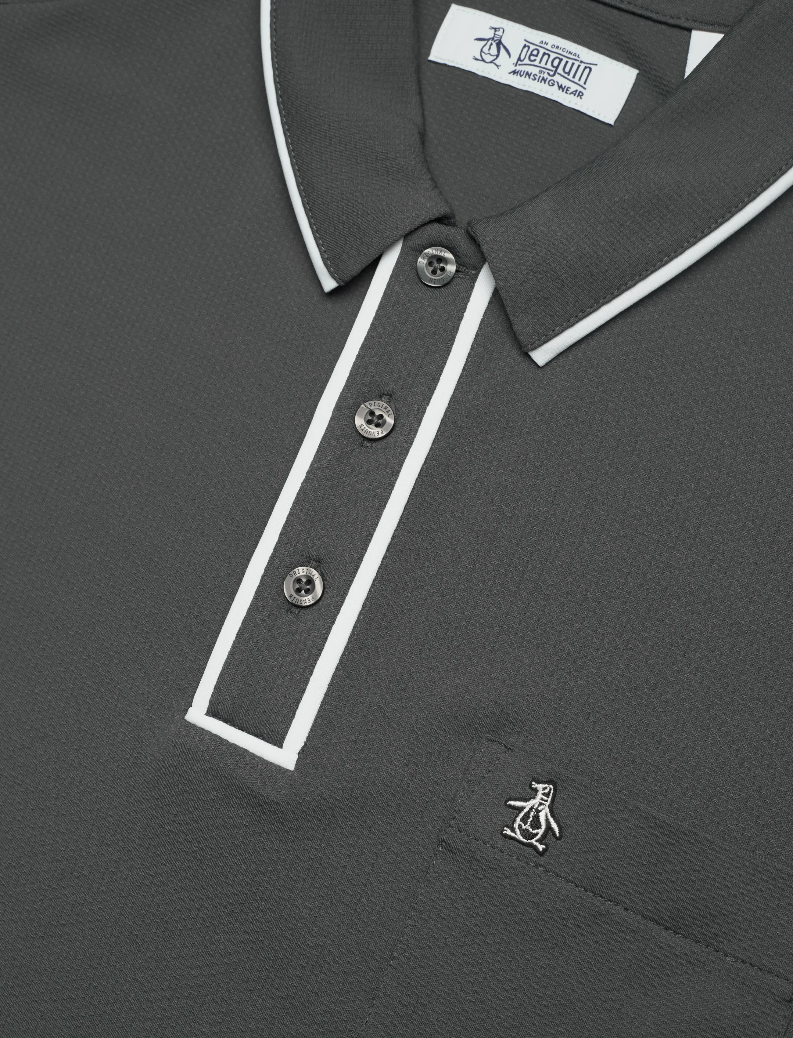 Original Penguin Golf - Technical Earl Short Sleeve Golf Polo Shirt - polos - asphalt - 2