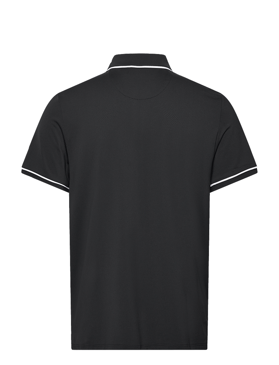 Original Penguin Golf - Technical Earl Short Sleeve Golf Polo Shirt - toppe & t-shirts - caviar - 1